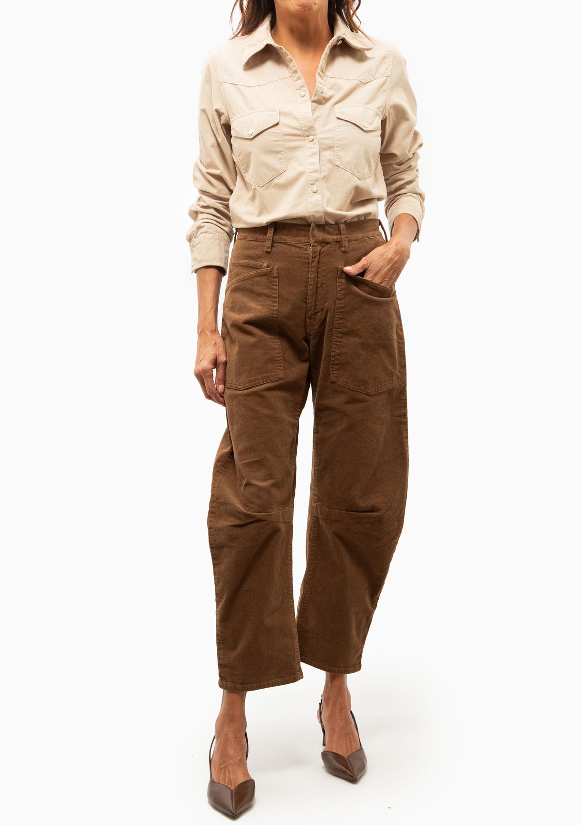 Travis Corduroy Shirt | Travertine