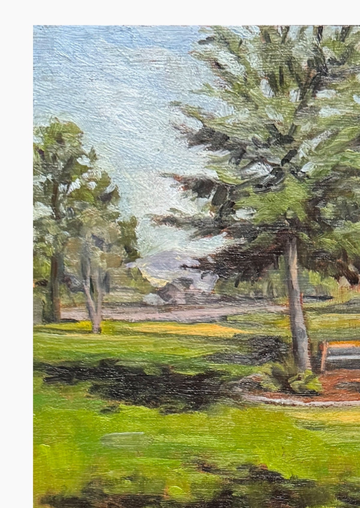San Roque Park Oil Painting On Panel Mounted | 8"x6"
