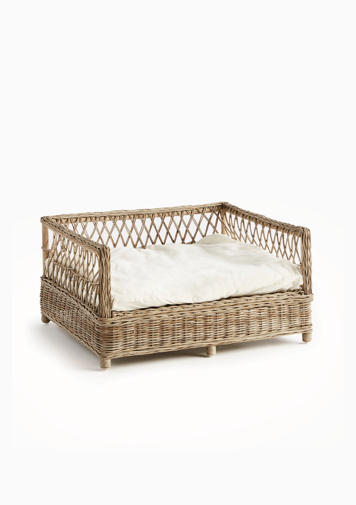Normandy Rattan Pet Bed Large | Grey