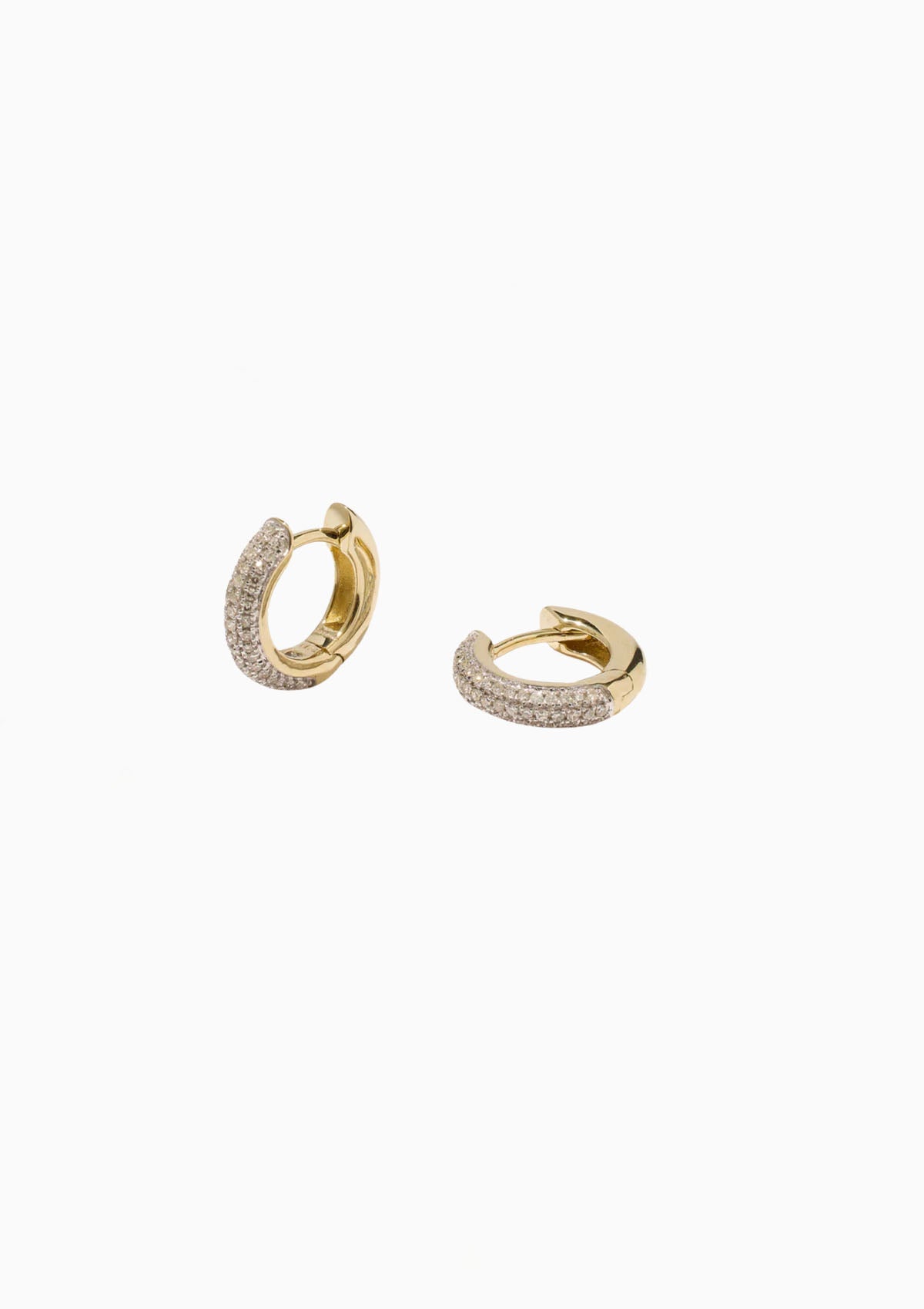 Small Diamond Quotidien Hoops | Gold