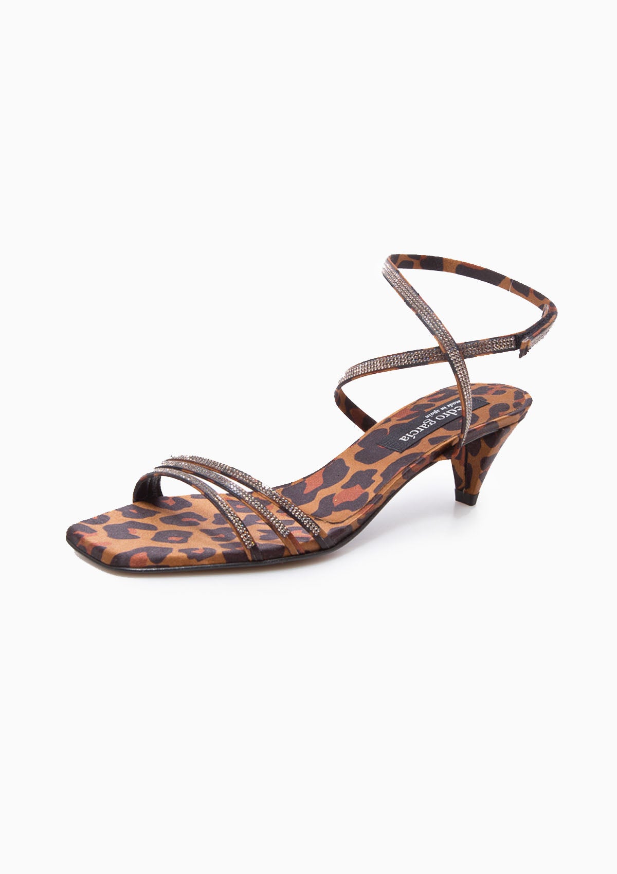 Ascen Heel | Leopard Satin