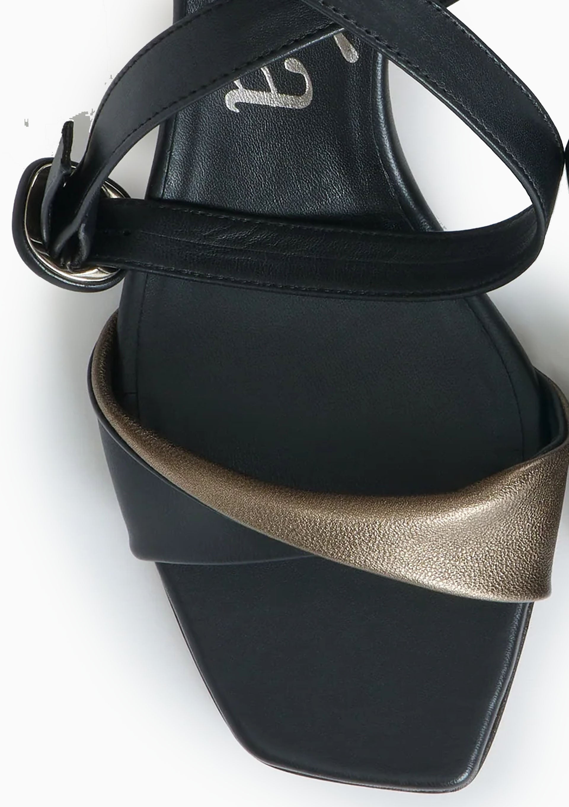 Adara Heel | Black/Bronze Nappa