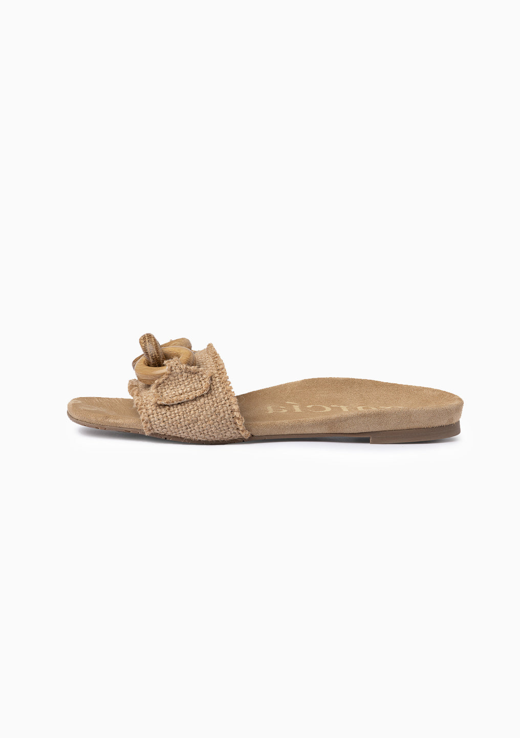 Biella Sandal | Natural Burlap/Oak