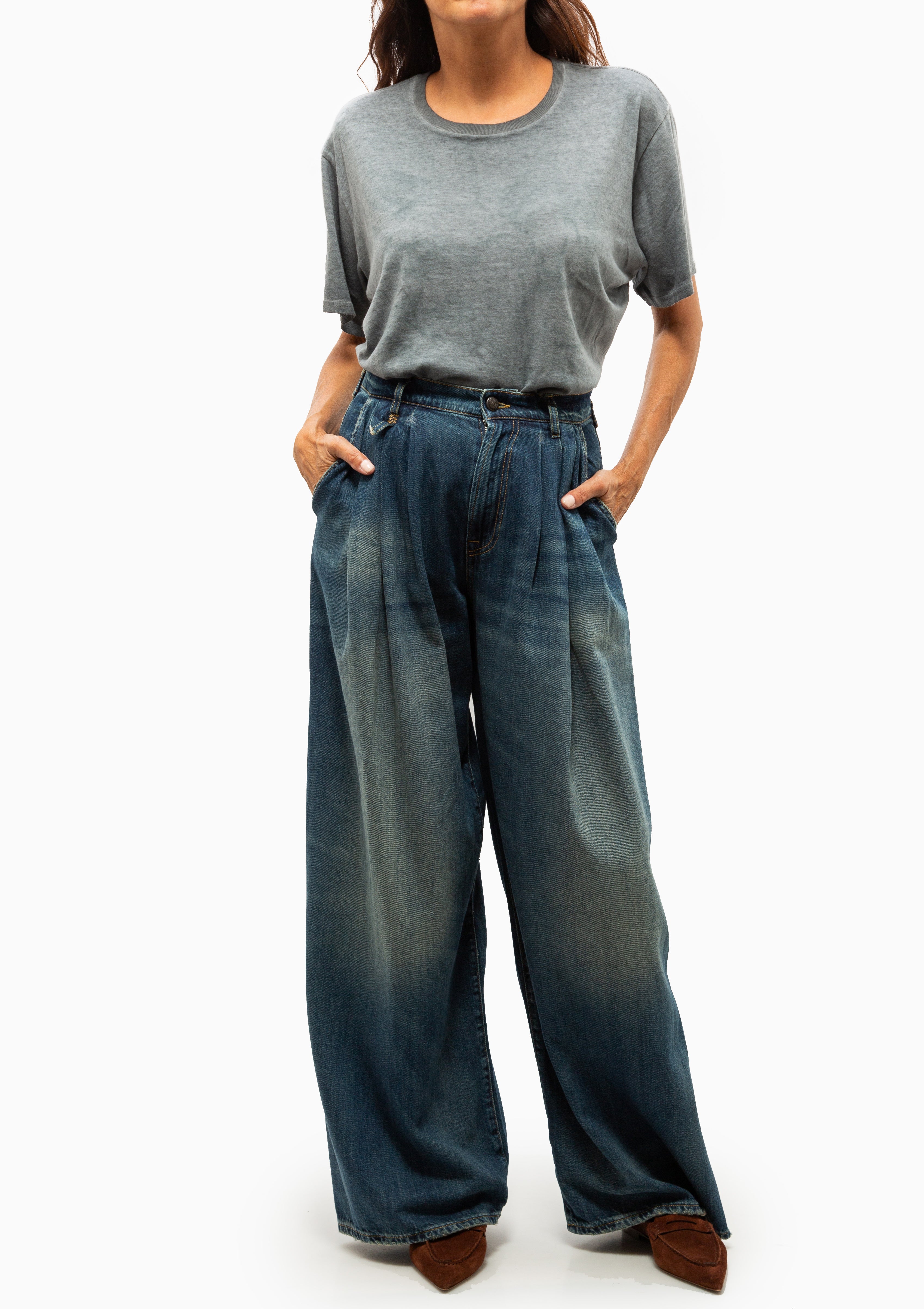 Triple Pleat Jean | Bleeker Indigo