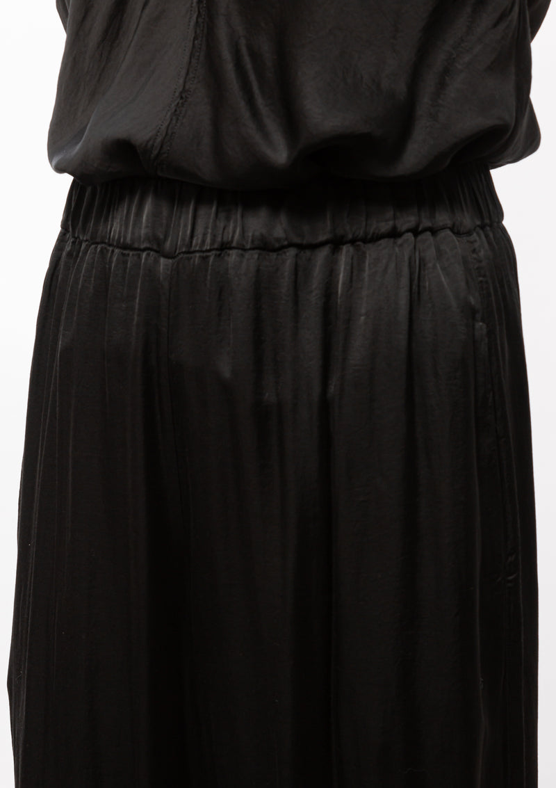 Matte Satin Leah Pant | Black