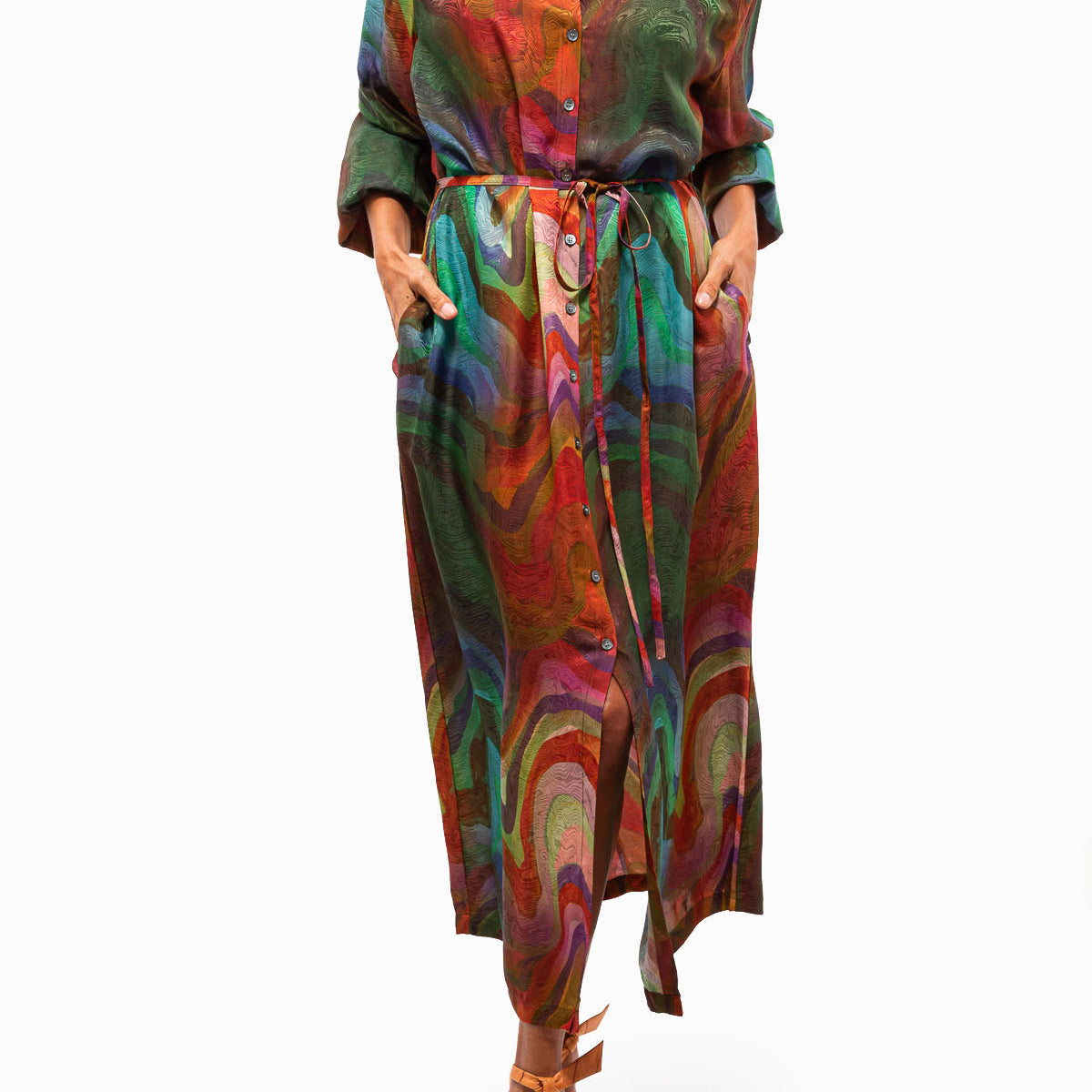 raquel silk maxi dress Silk maxi dress Raquel Diniz Yellow size 38 IT in Silk