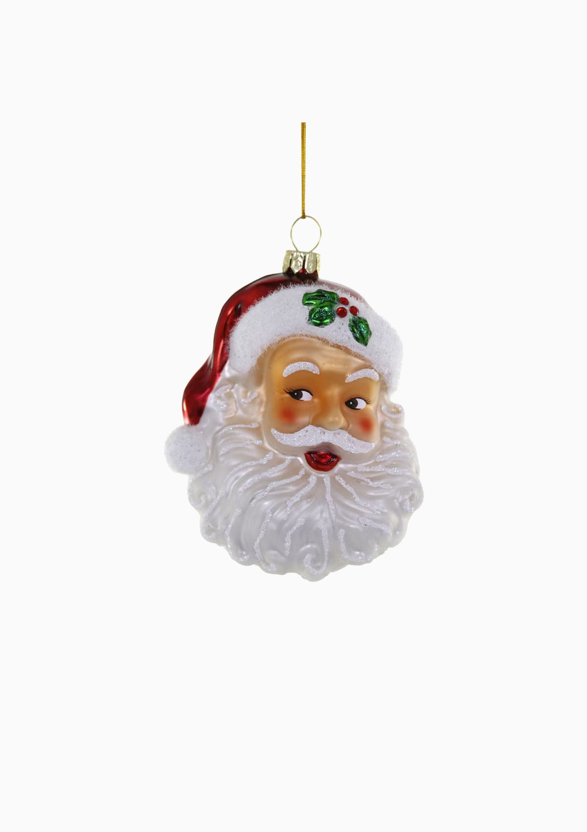 Retro Santa Ornament | Red