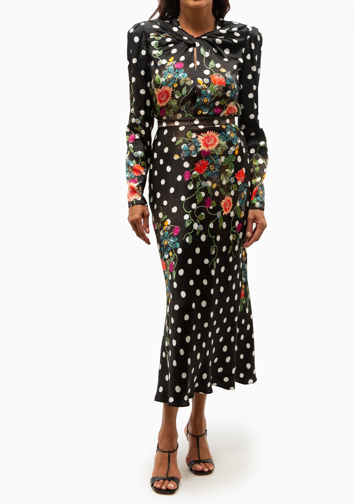 Claudia Midi Dress | Polka Bouquet