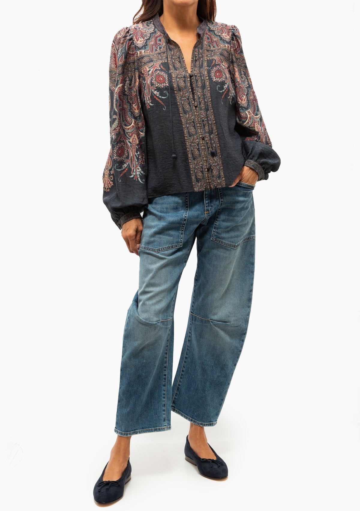 Hyacinth Top | Navy