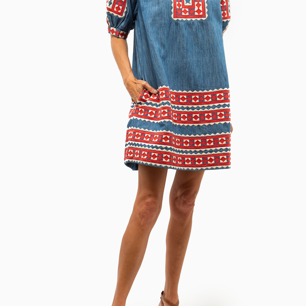 Sea New York Multi Stina Chambray Mini Dress Multi / S