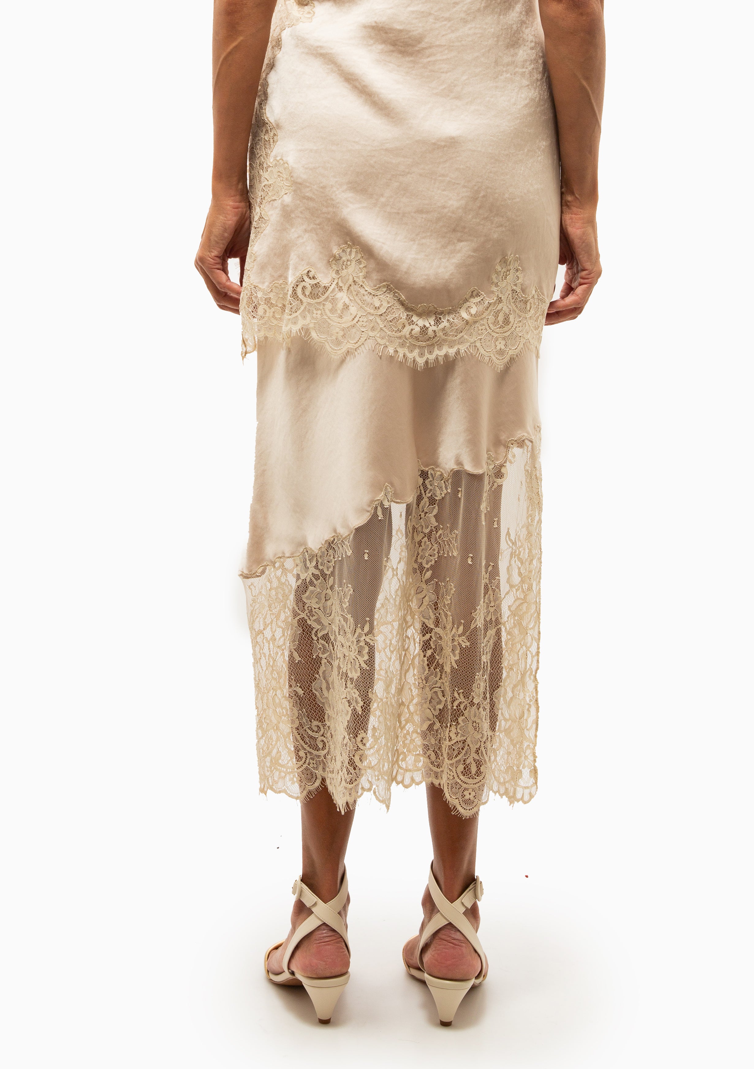 Lingerie Slip Skirt | Champagne