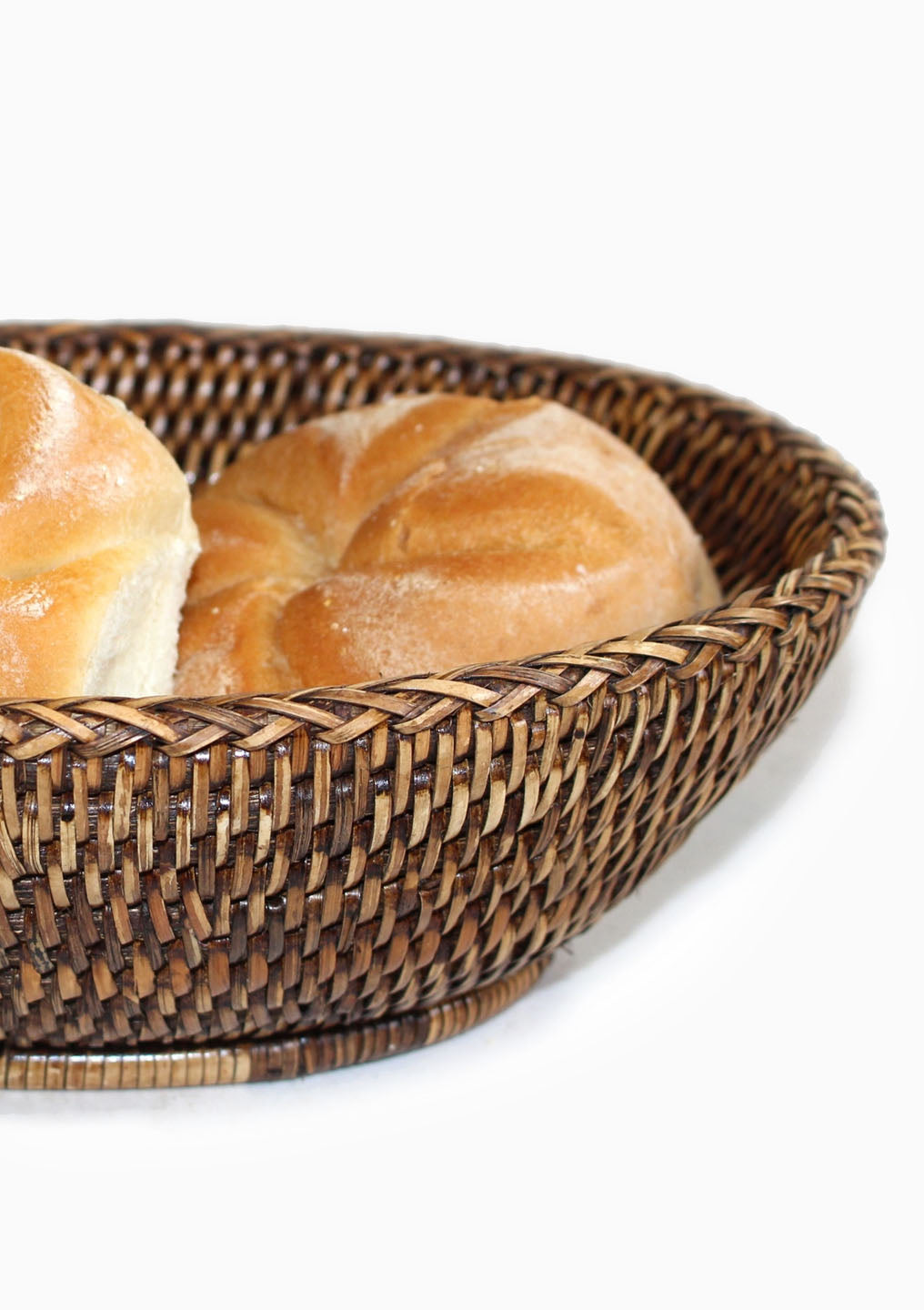 Rattan Oval Bowl | Brown