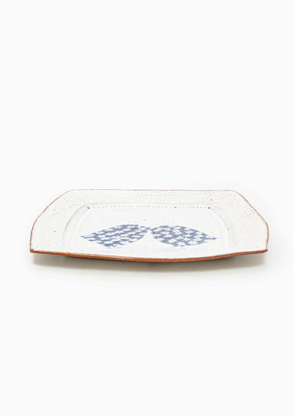 Large Square Platter Love Birds Blue 1