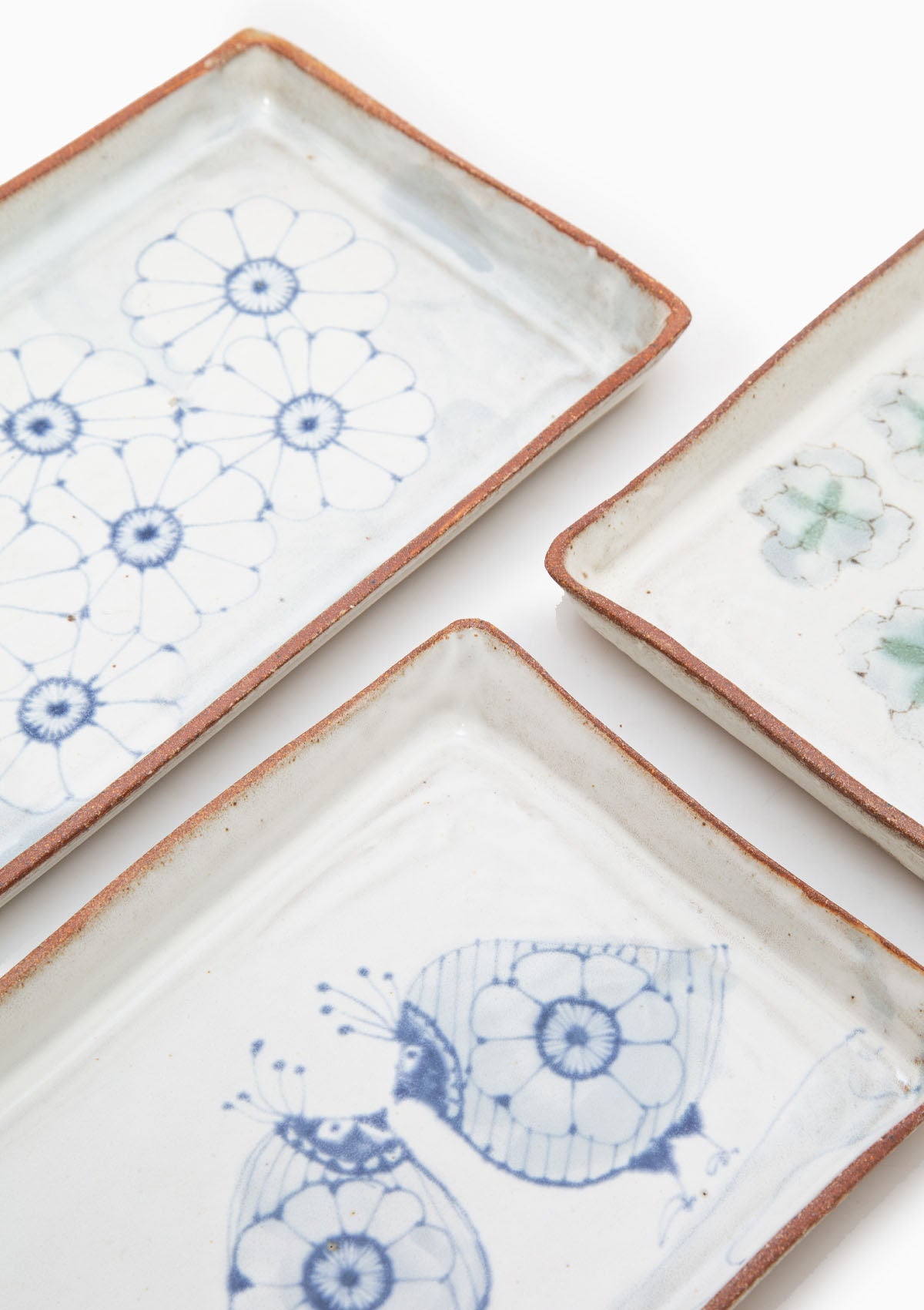 Medium Rectangle Tray Love Birds Blue 3