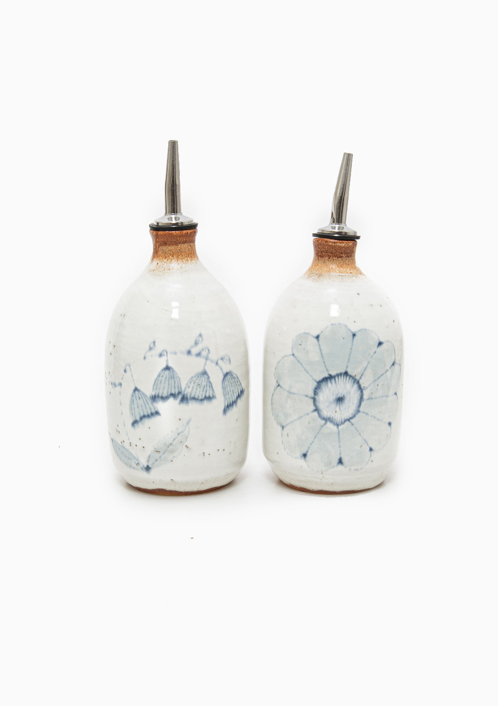 Olive Oil Cruet Wildflower Blue 1