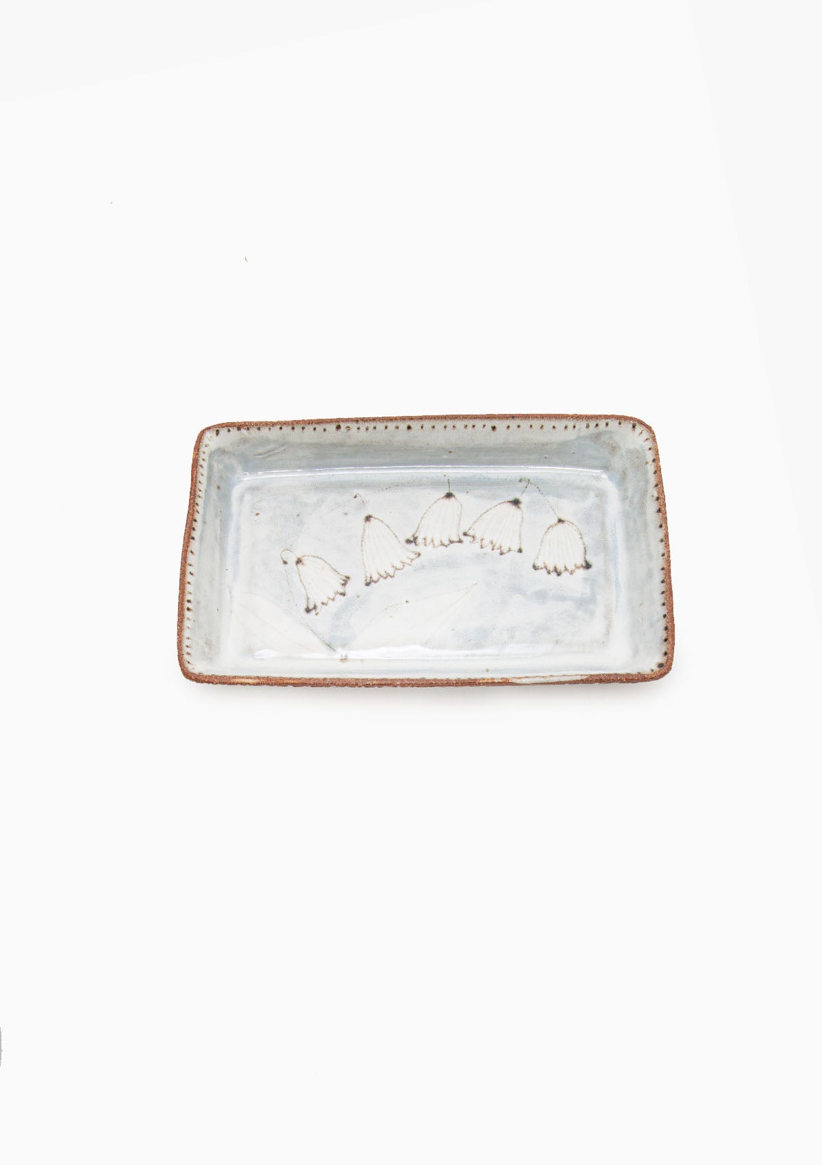 Small Rectangle Tray Wildflower Grey 1