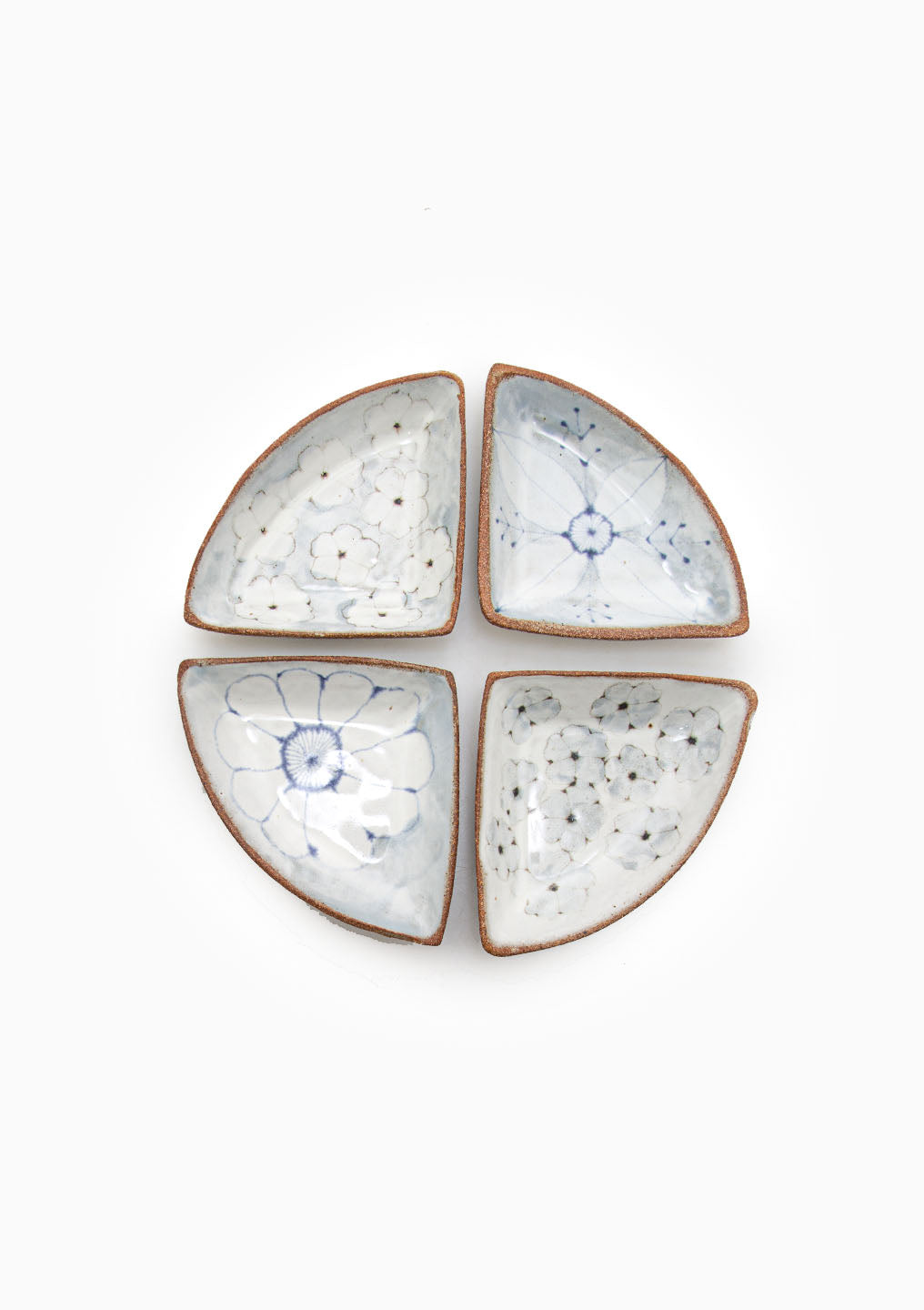 Trivets Set Of 4 Wildflower Blue/Grey 1