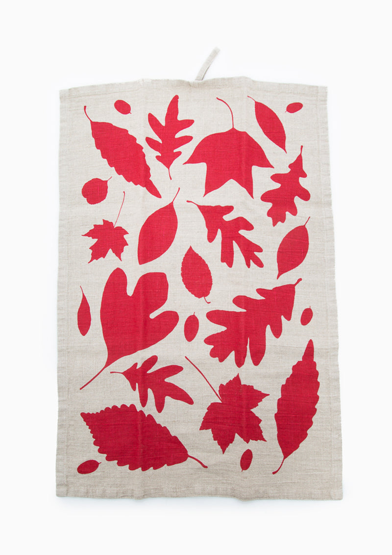 Cranberry 100% Stone Washed Linen Tea Towel