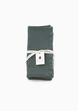 Noble Fir 100% Stone Washed Linen Napkin | Set Of 4