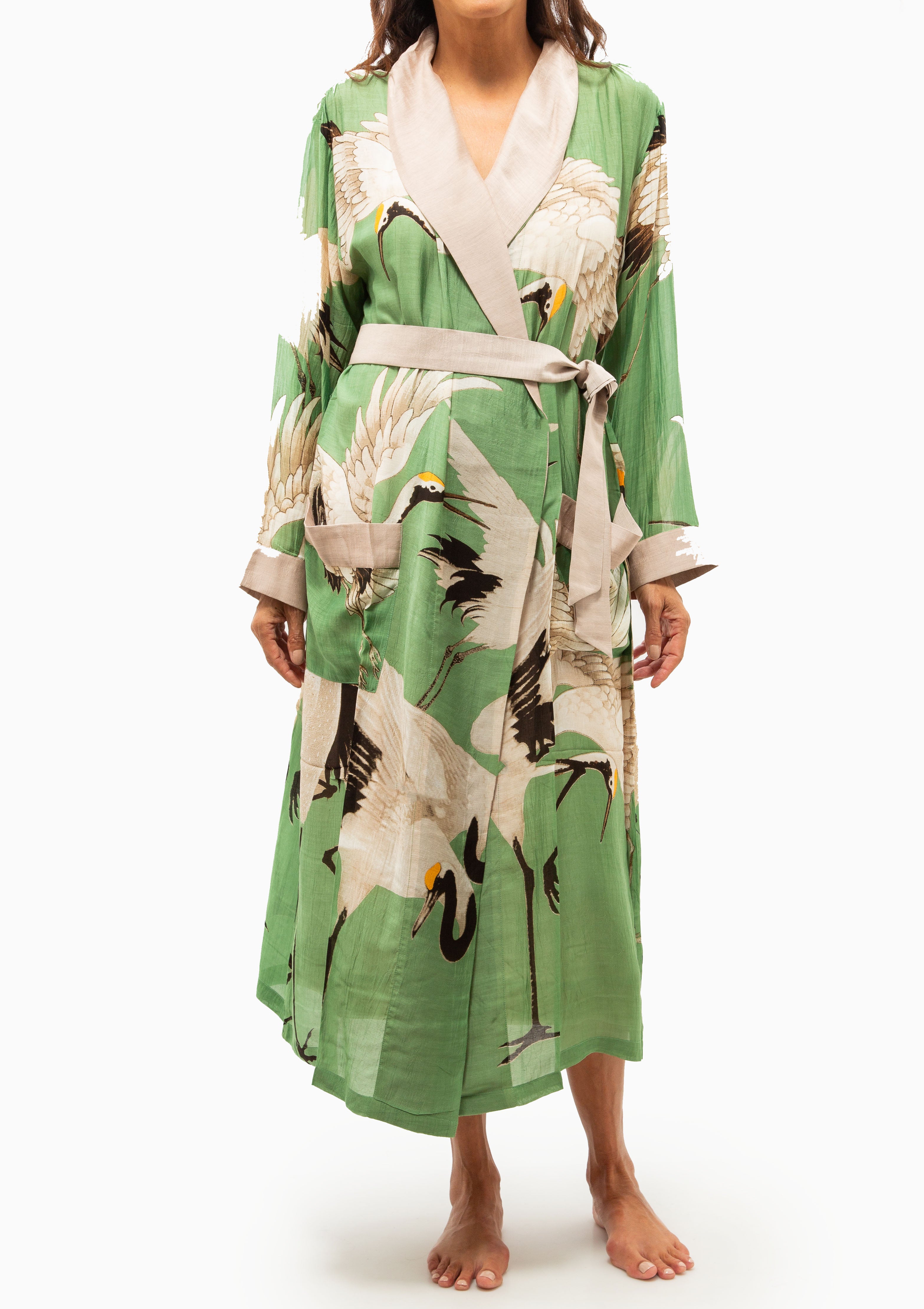 Stork Gown | Pea Green
