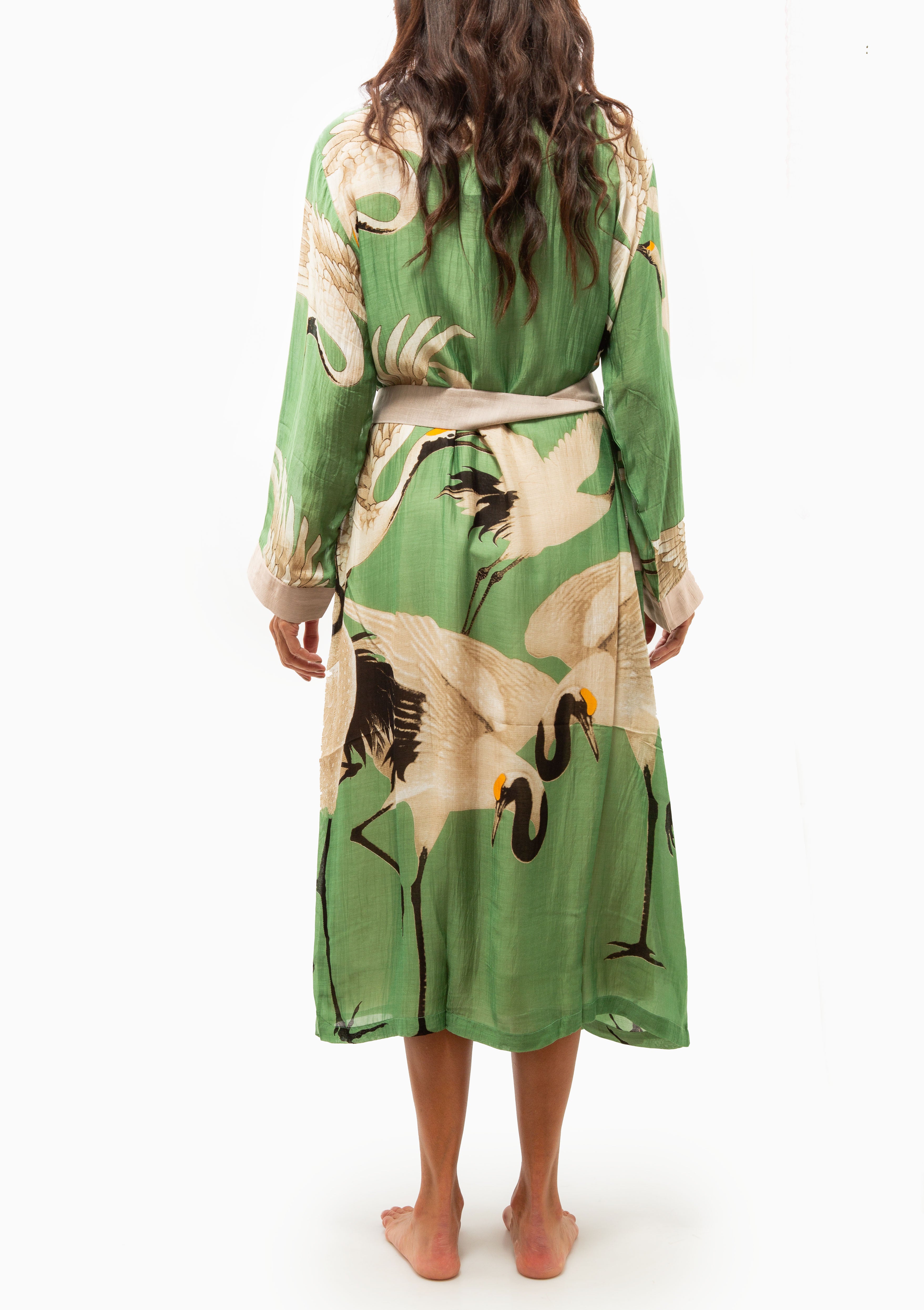 Stork Gown | Pea Green