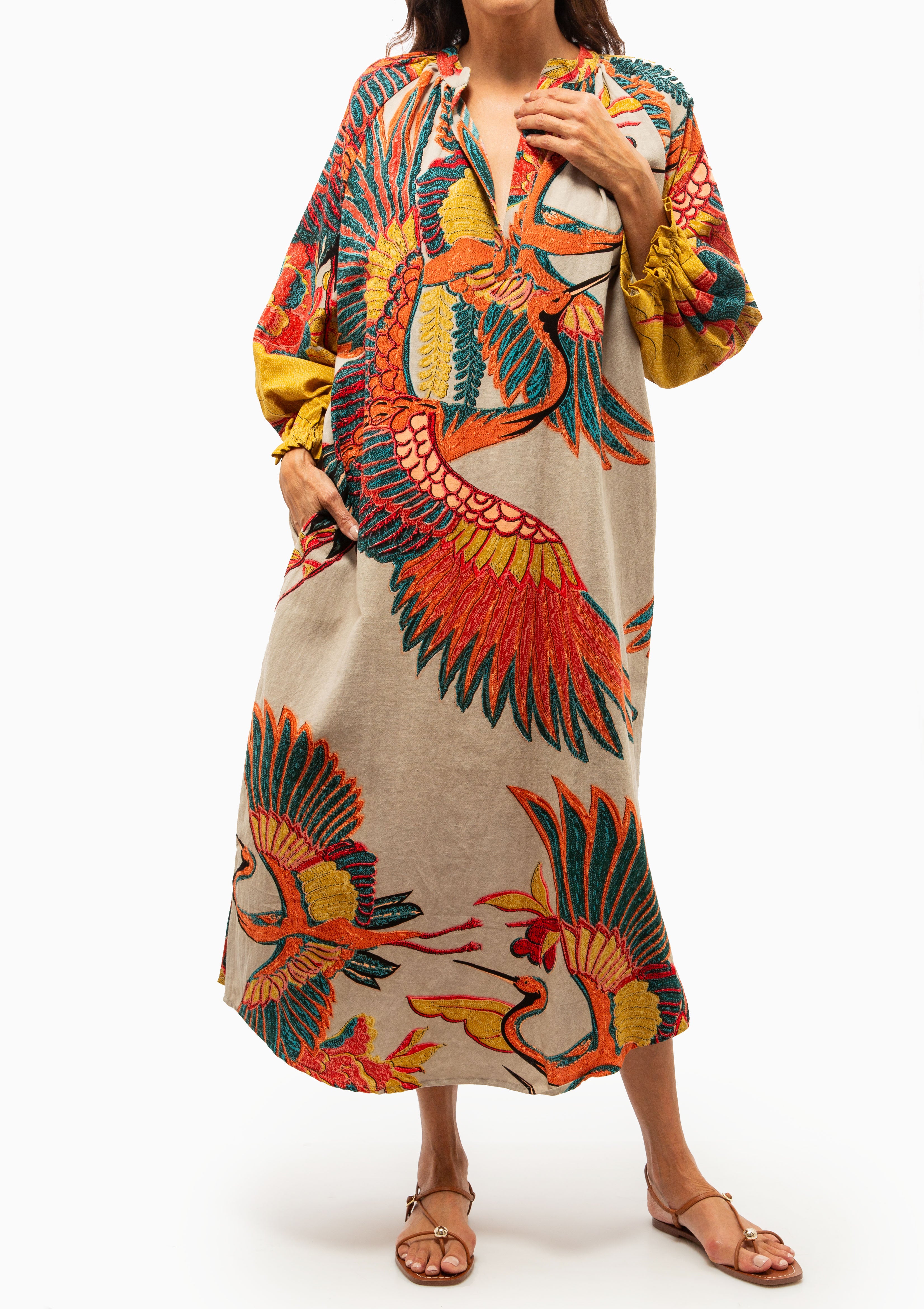 Crane Raglan Dress | Stone