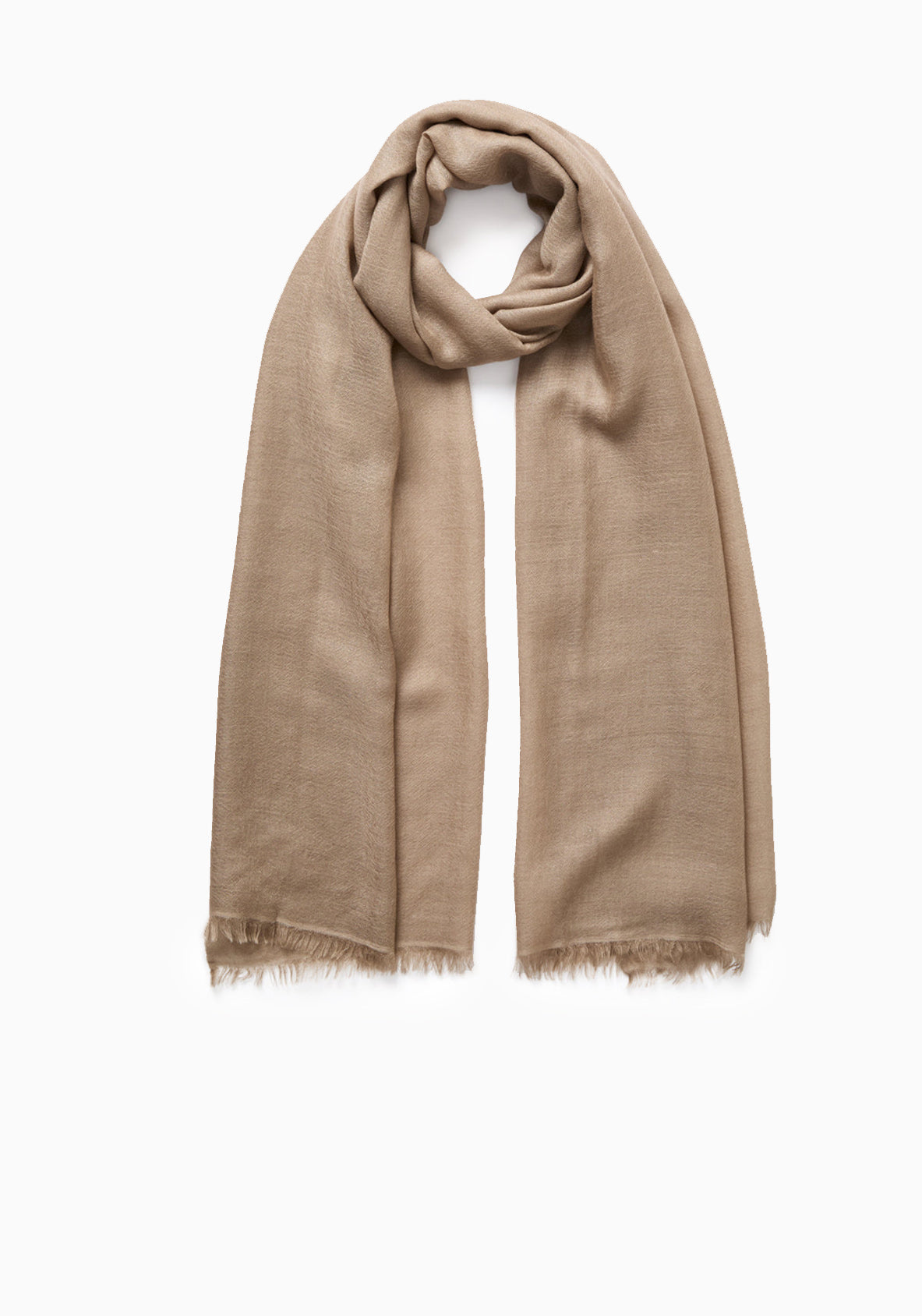 The Legere Fine Cashmere Scarf | Taupe