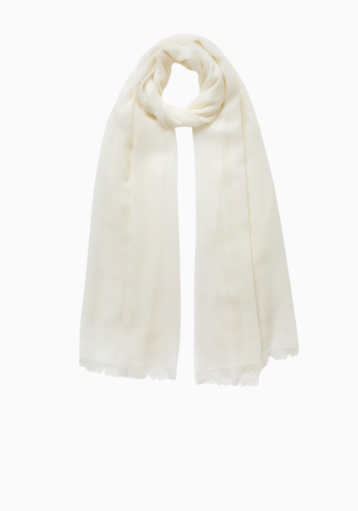 The Legere Fine Cashmere Scarf | White