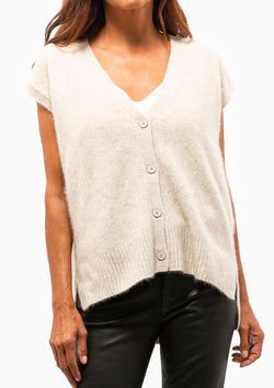 Oversize Sweater Vest | Ivory