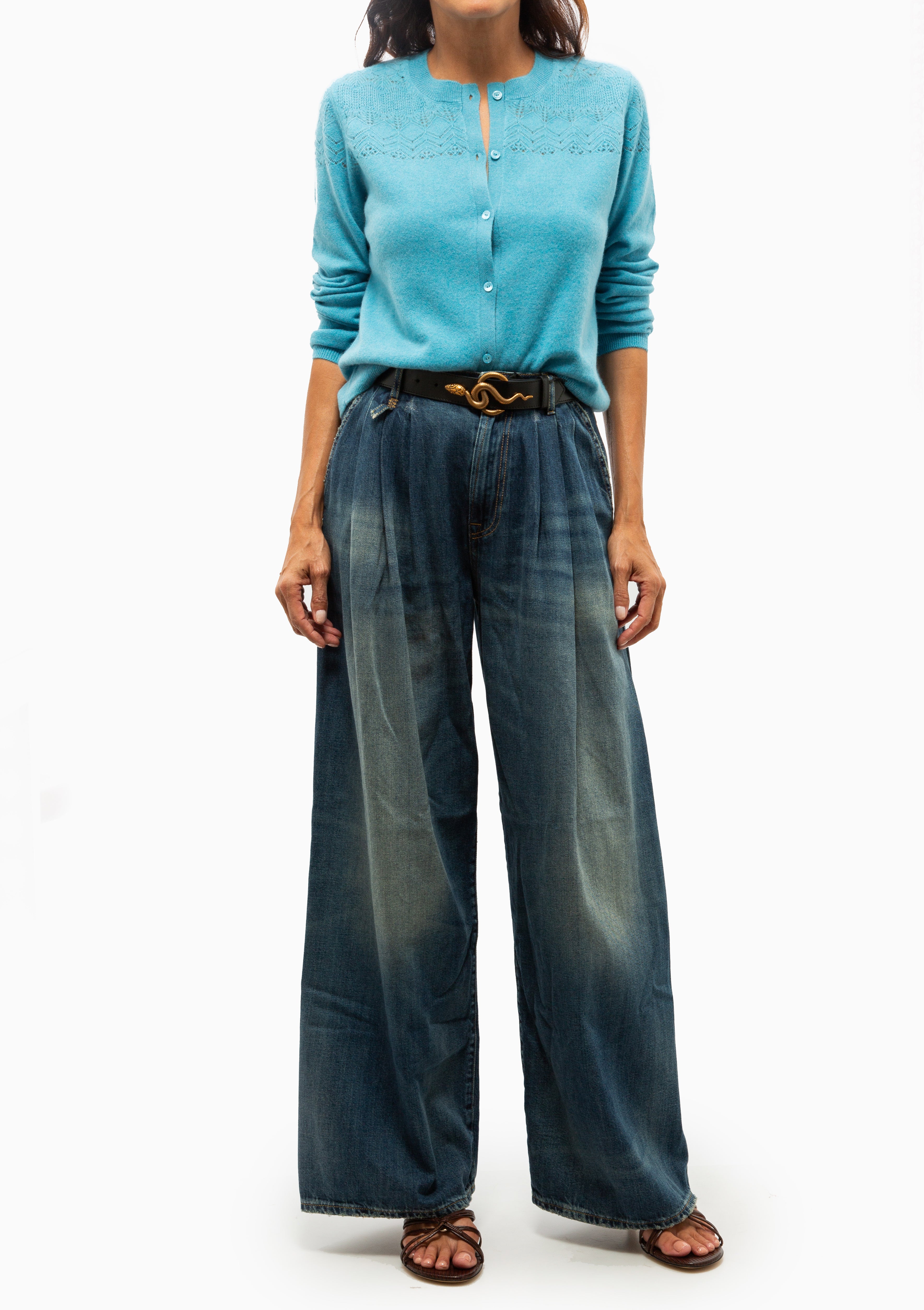 Cassia Cashmere Cardigan | Cerulean