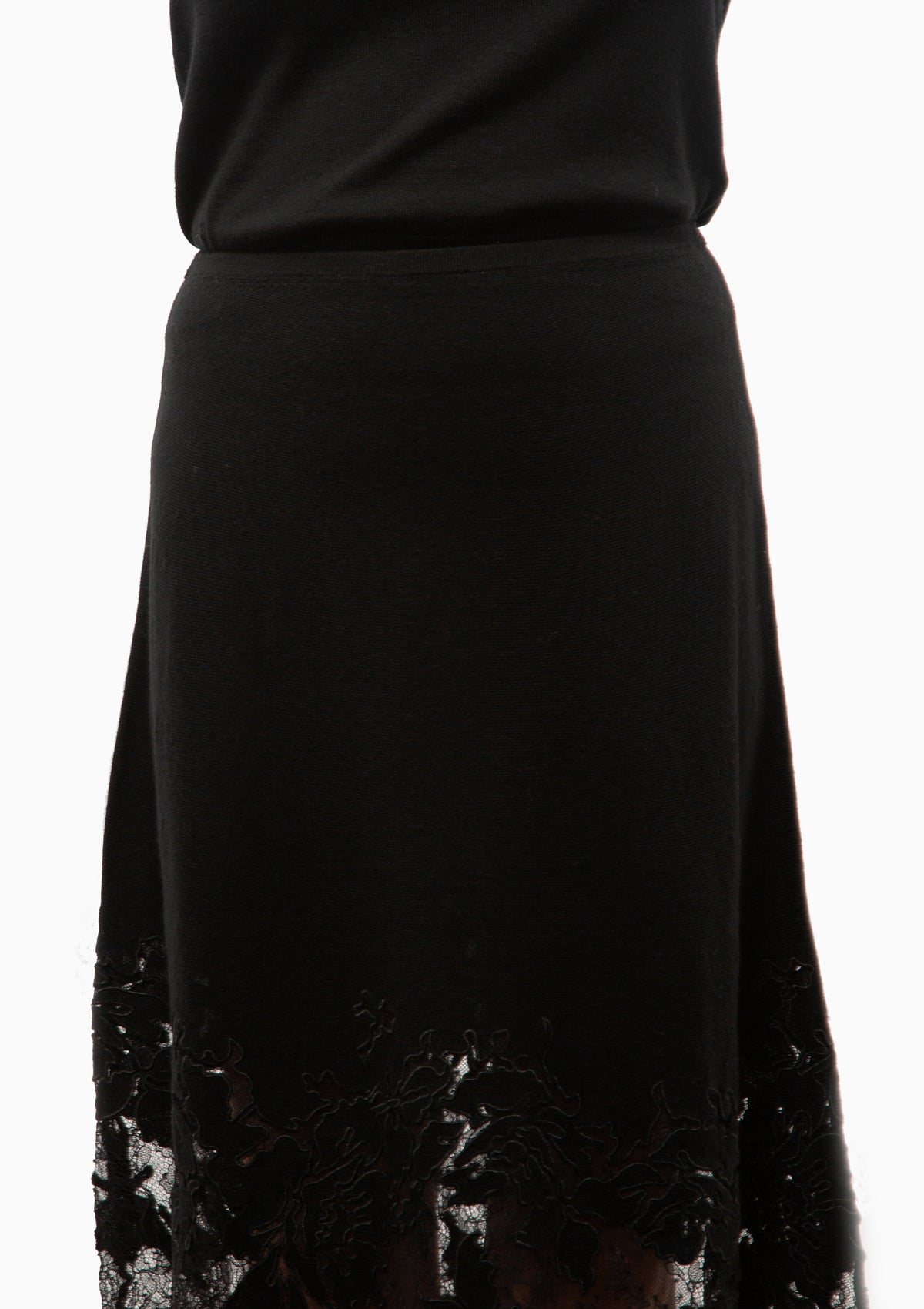Josina Lace Midi Skirt | Noir