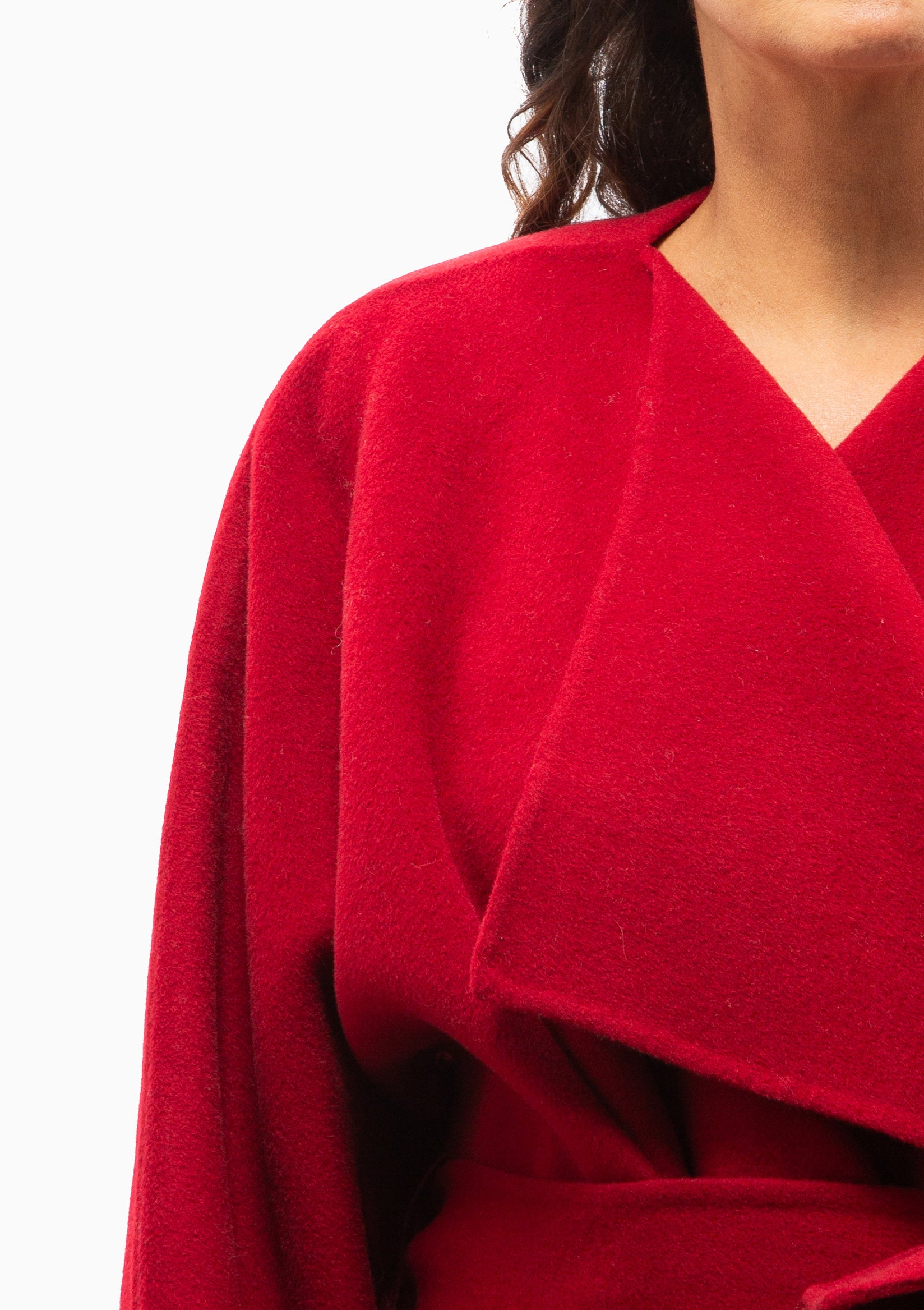 Sasha Wool Coat | Cerise