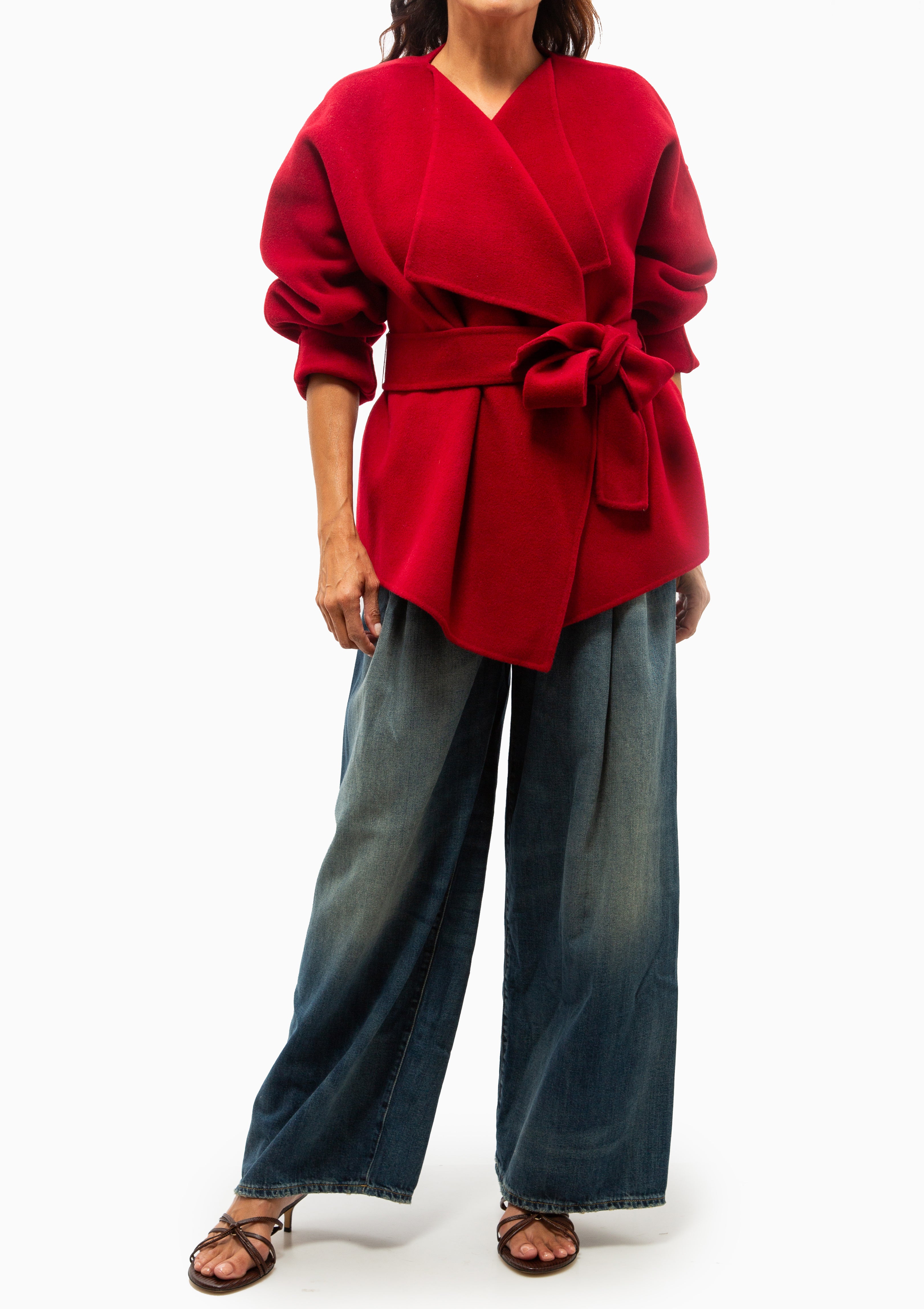 Sasha Wool Coat | Cerise