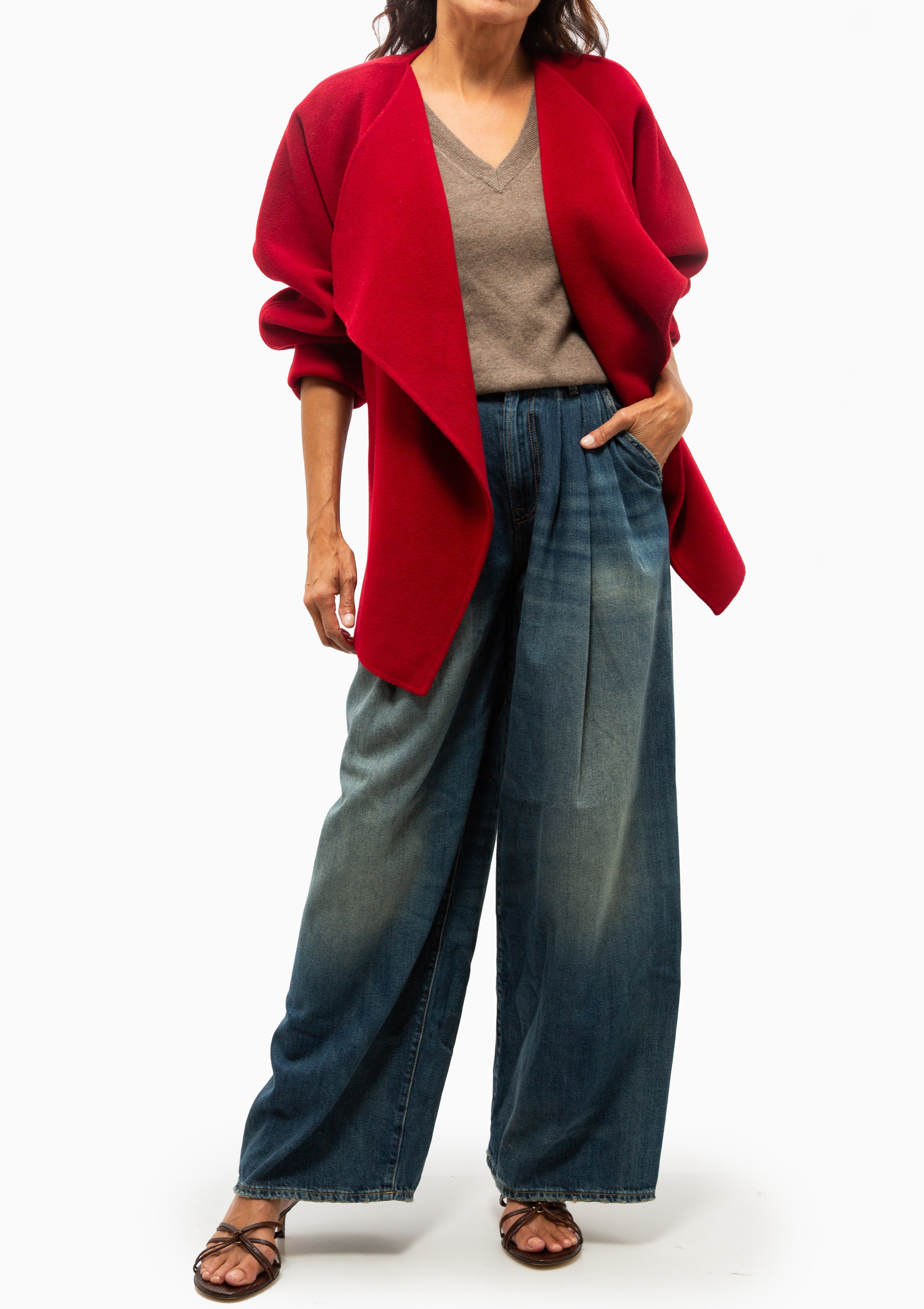 Sasha Wool Coat | Cerise