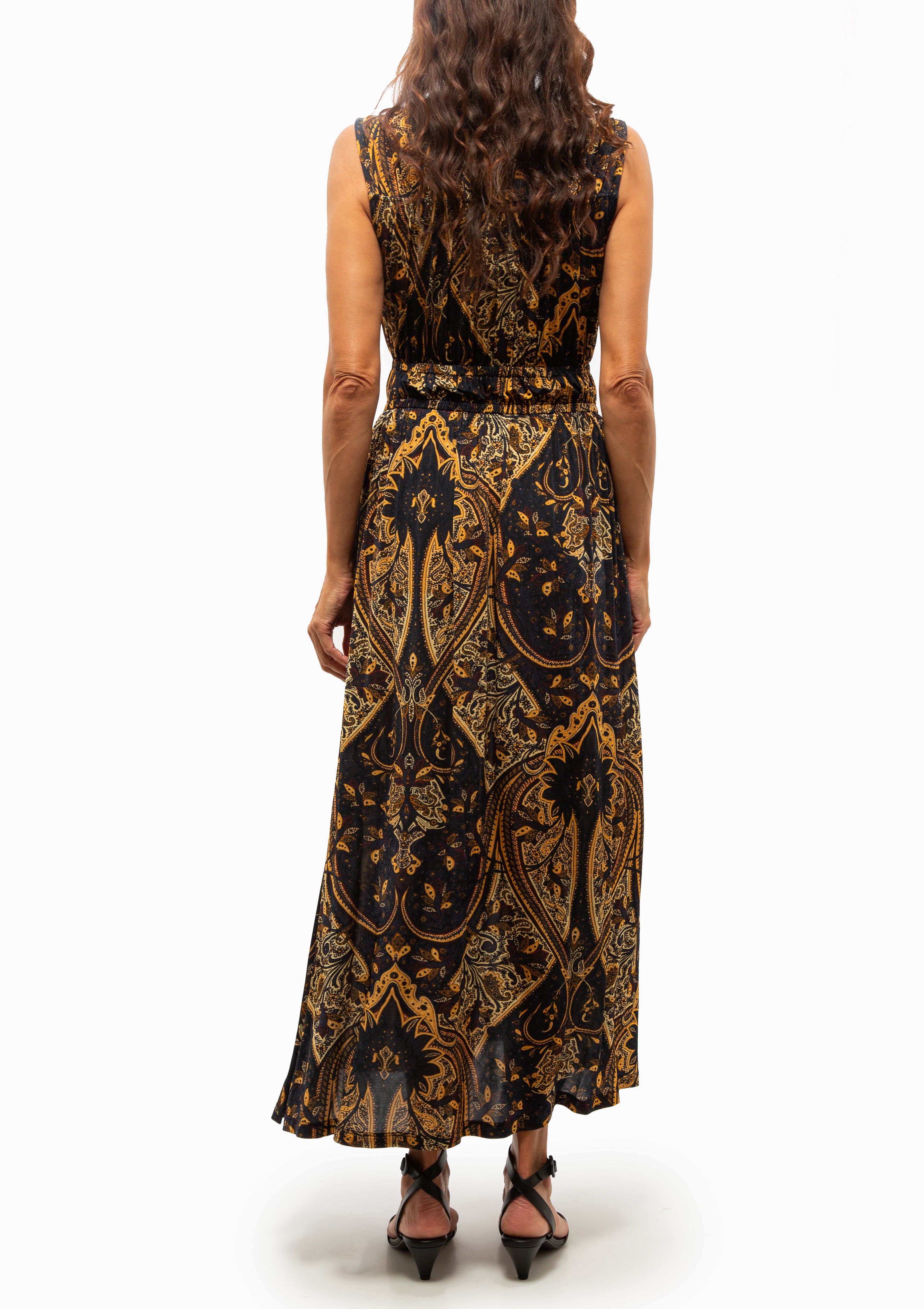 Ursula V-Neck Jersey Dress | Twilight Paisley