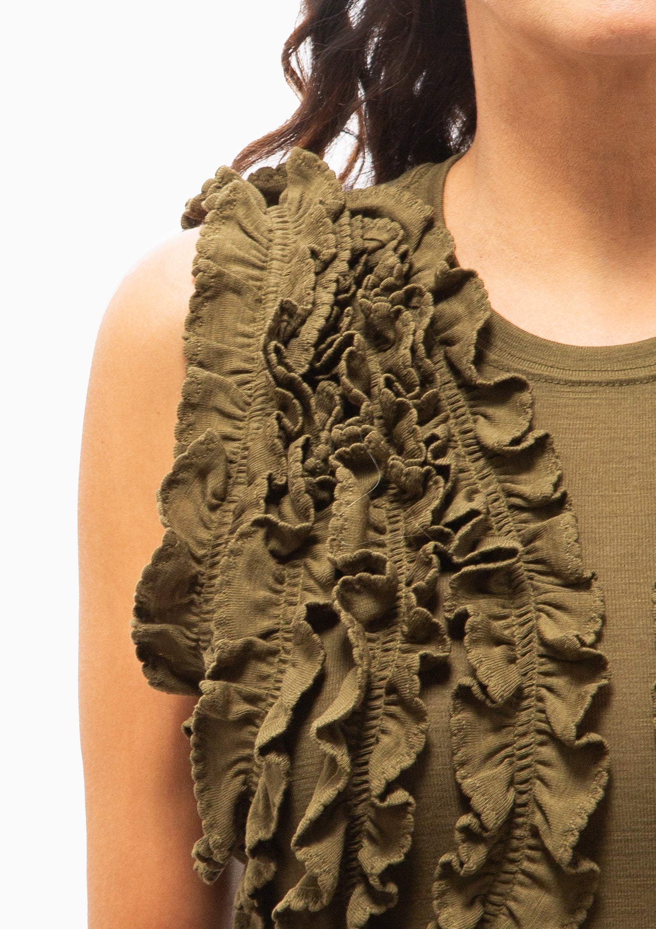 Vesna Sleeveless Jersey Top | Loden