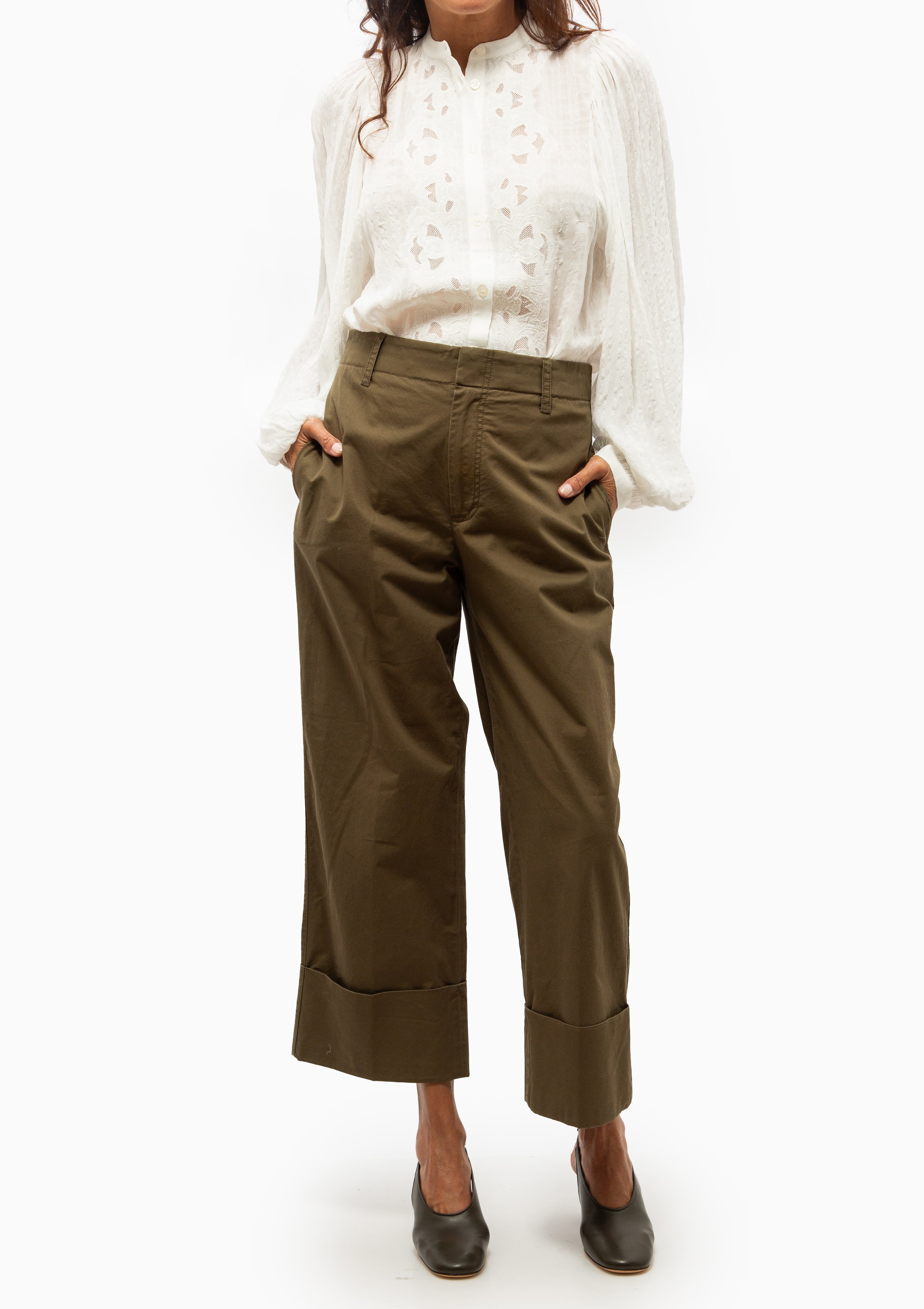 Haldo Embroidered Blouse | Ecru
