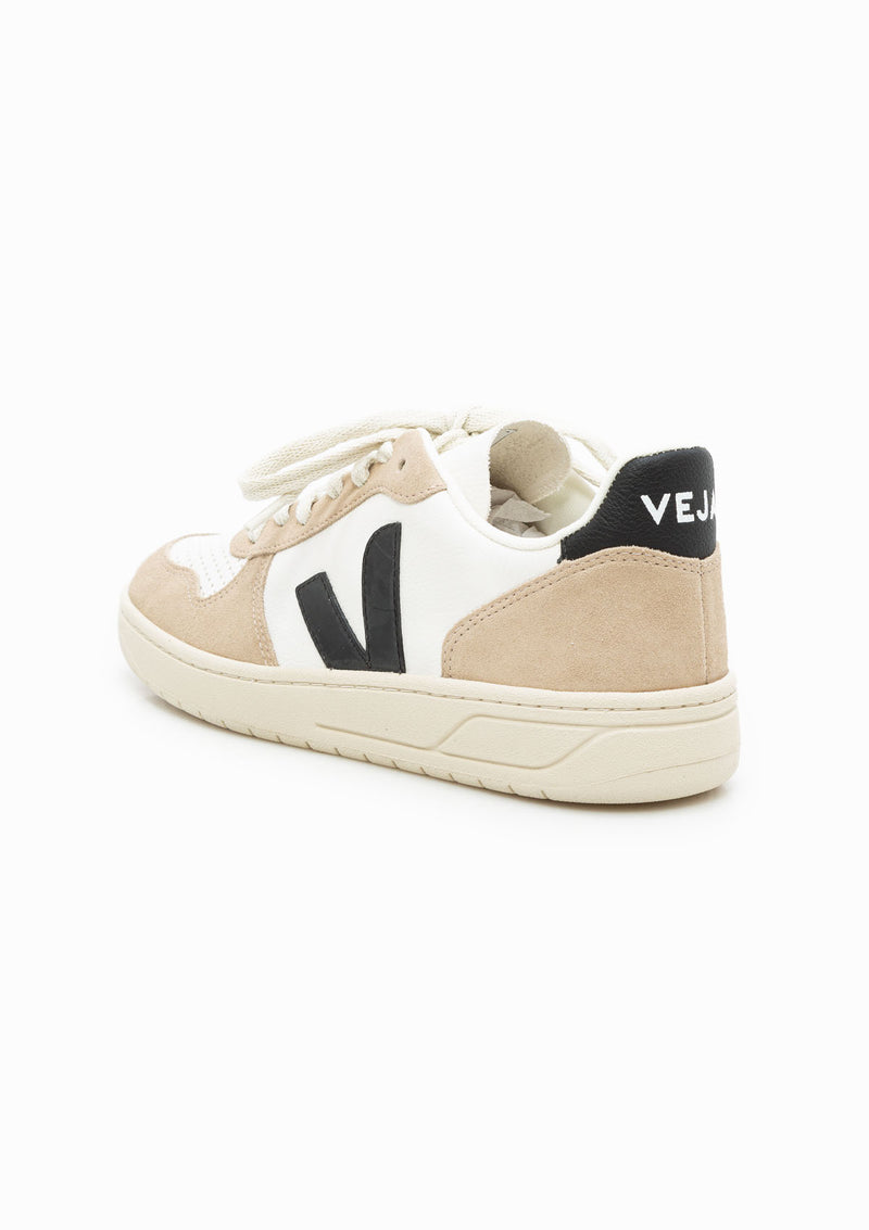 V-10 Chromefree Sneaker | White Black Sahara