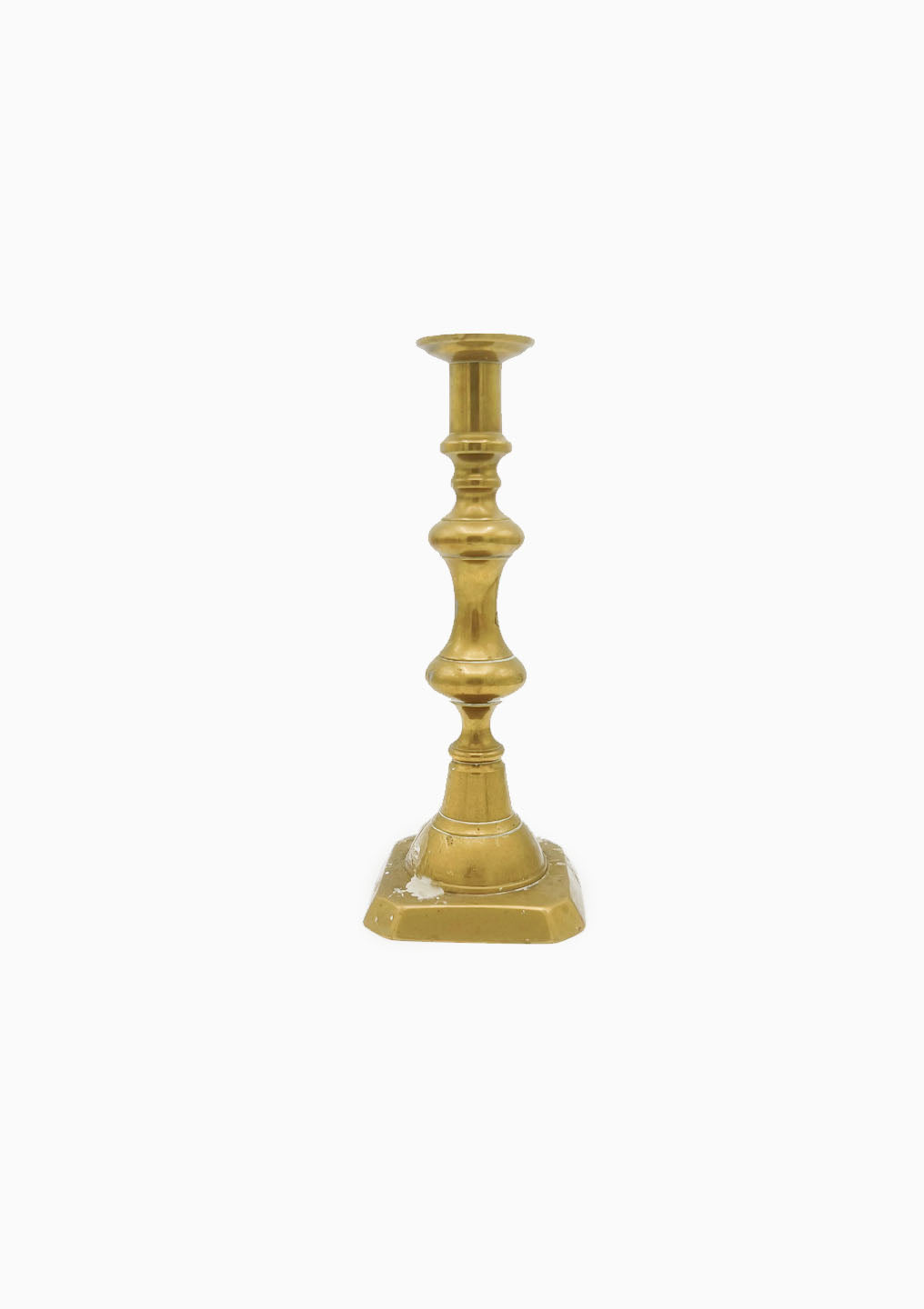 Vintage Brass Candlestick Single | 10"