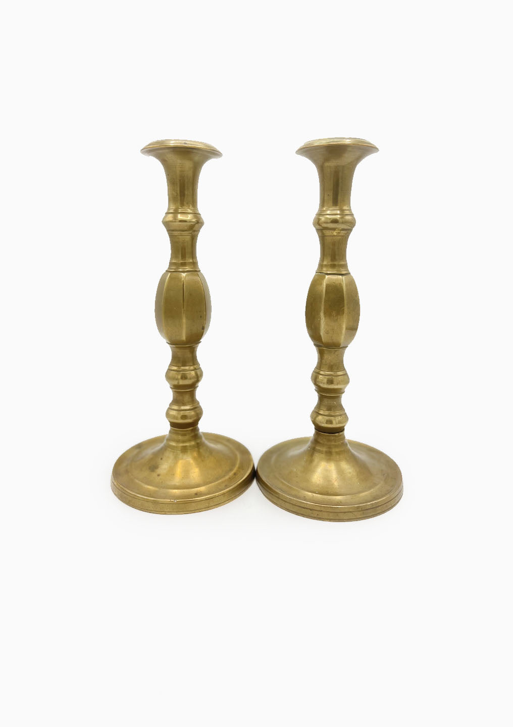 Vintage Brass Candlesticks Pair | 11"