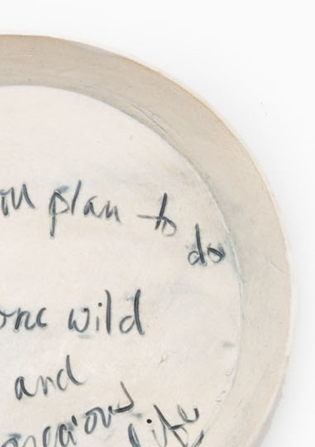 Voluntas Plate | Mary Oliver Quote