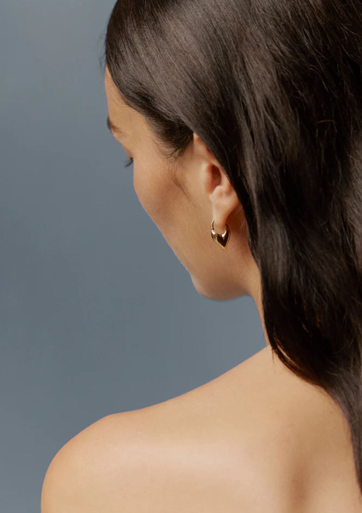 Roscida Heart Hoops | Gold