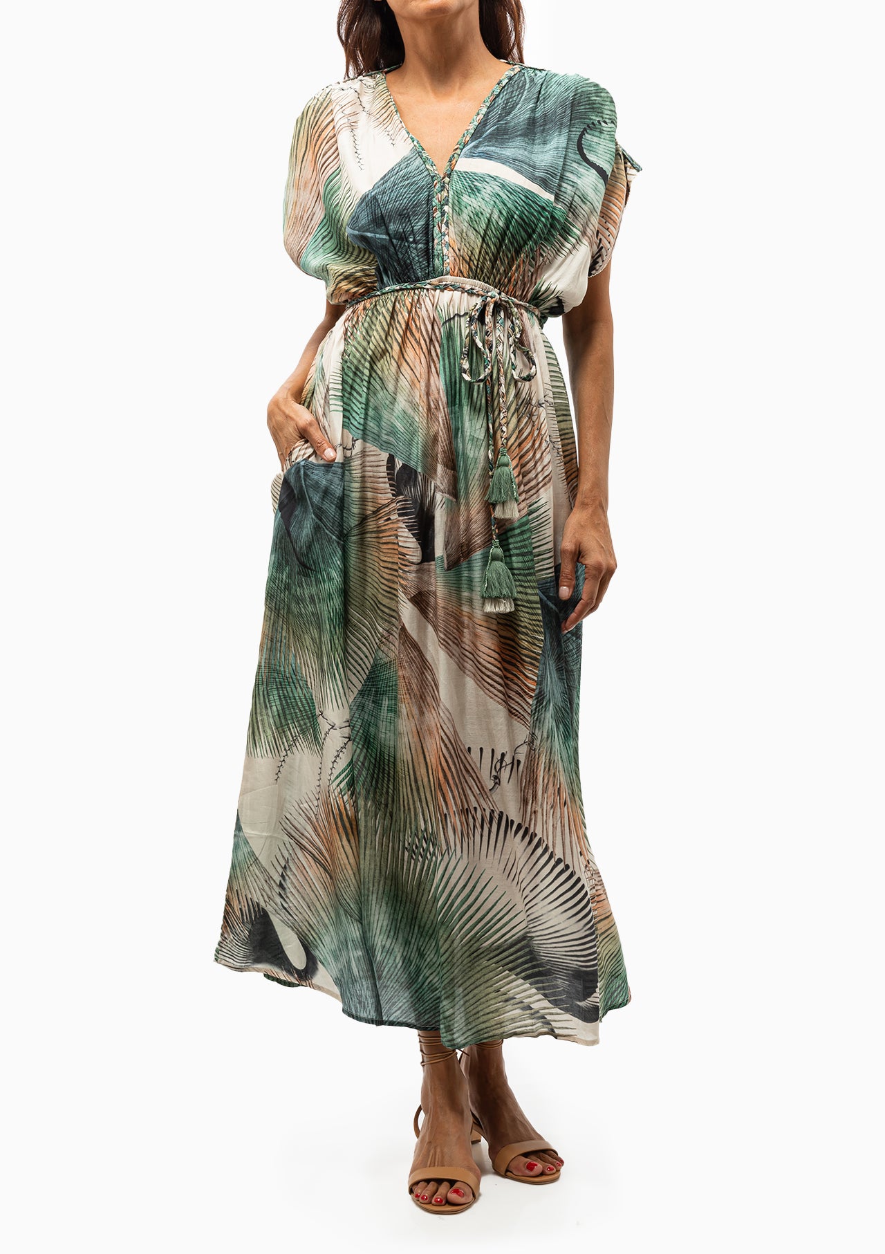 Ginger Maxi Dress | Palm Dye Green