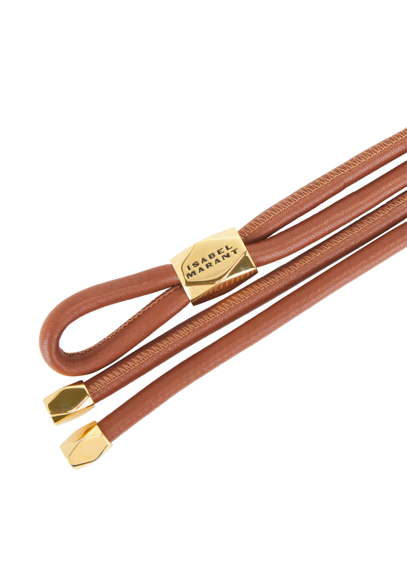 Silvia Belt | Cognac/Gold