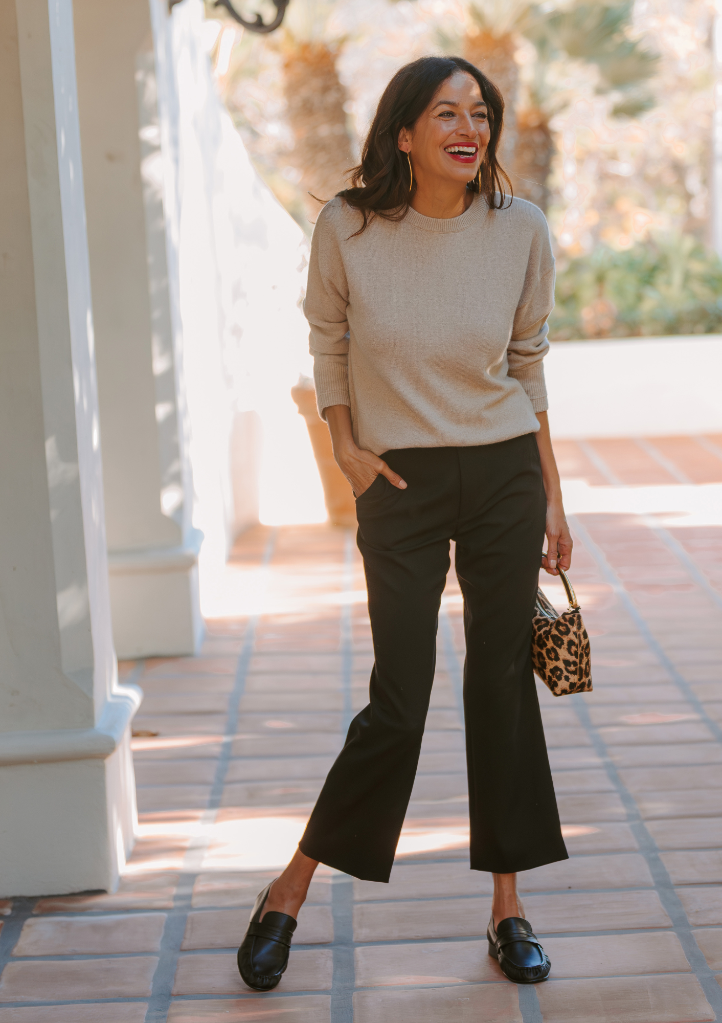 Cropped Corette Pant | Black