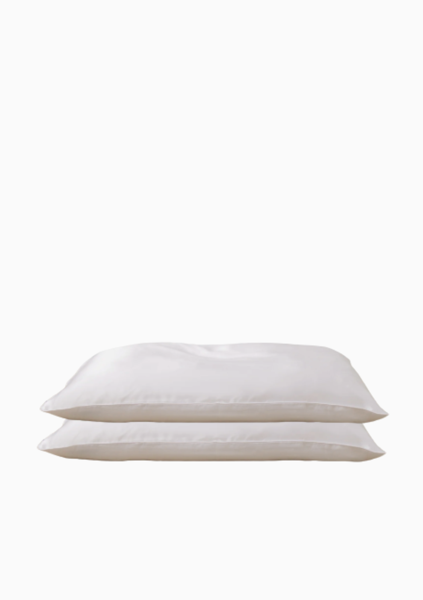 Silk Linen Flip King Single Pillowcase | White