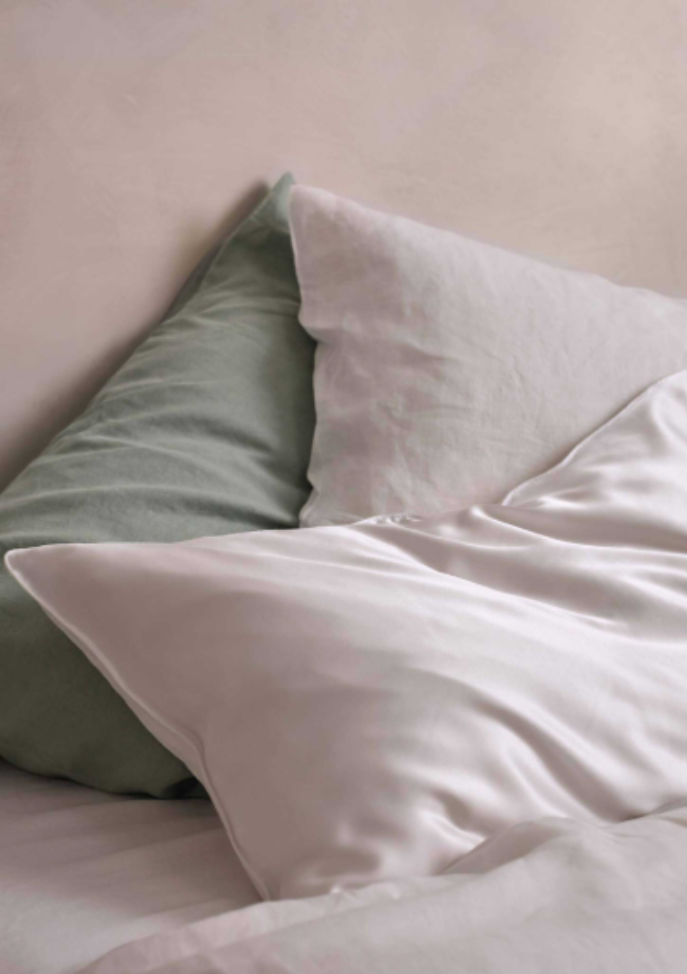Silk Linen Flip King Single Pillowcase | White