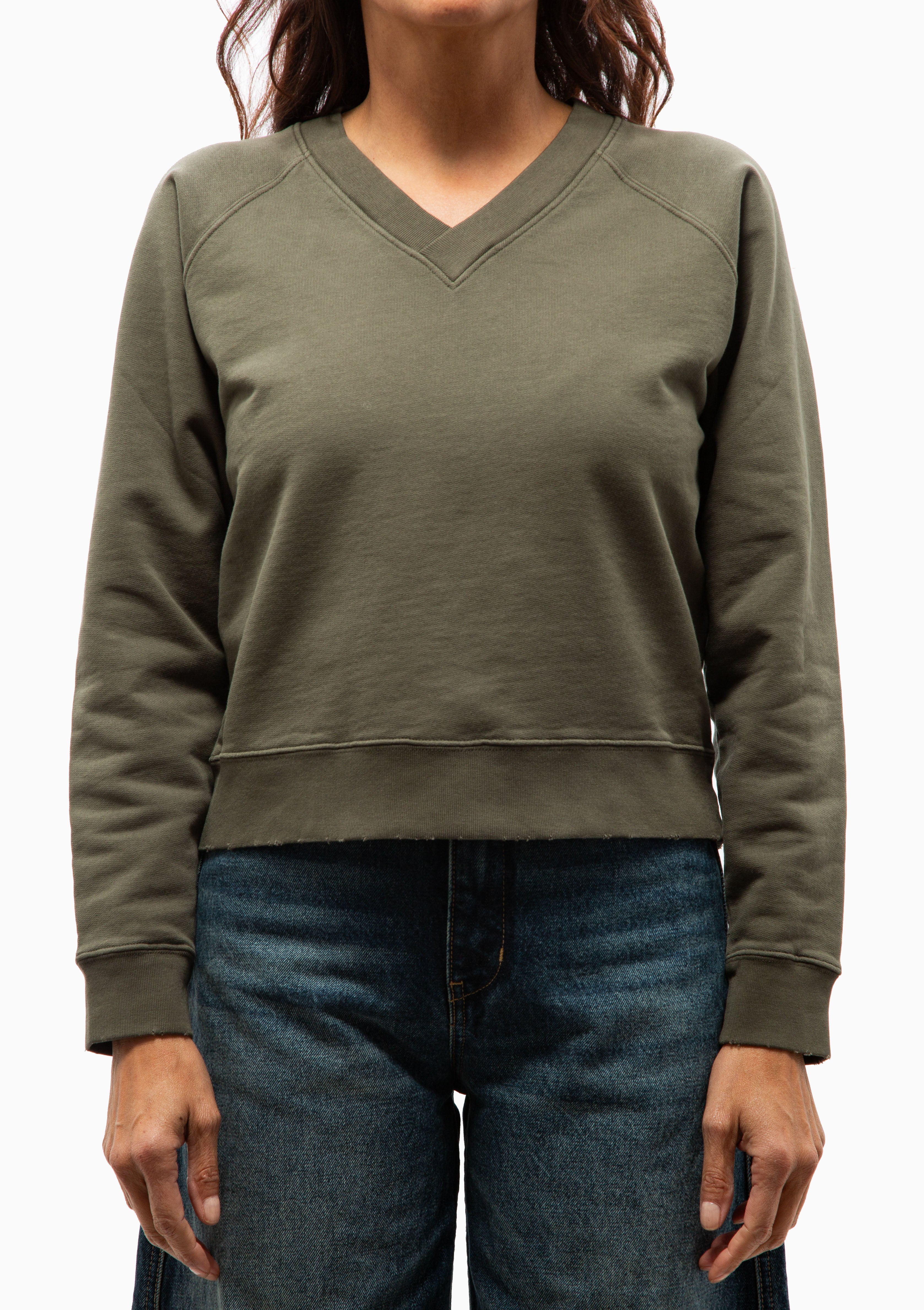 Nili Lotan Amirah Sweatshirt in Clover. Available at Diani.
