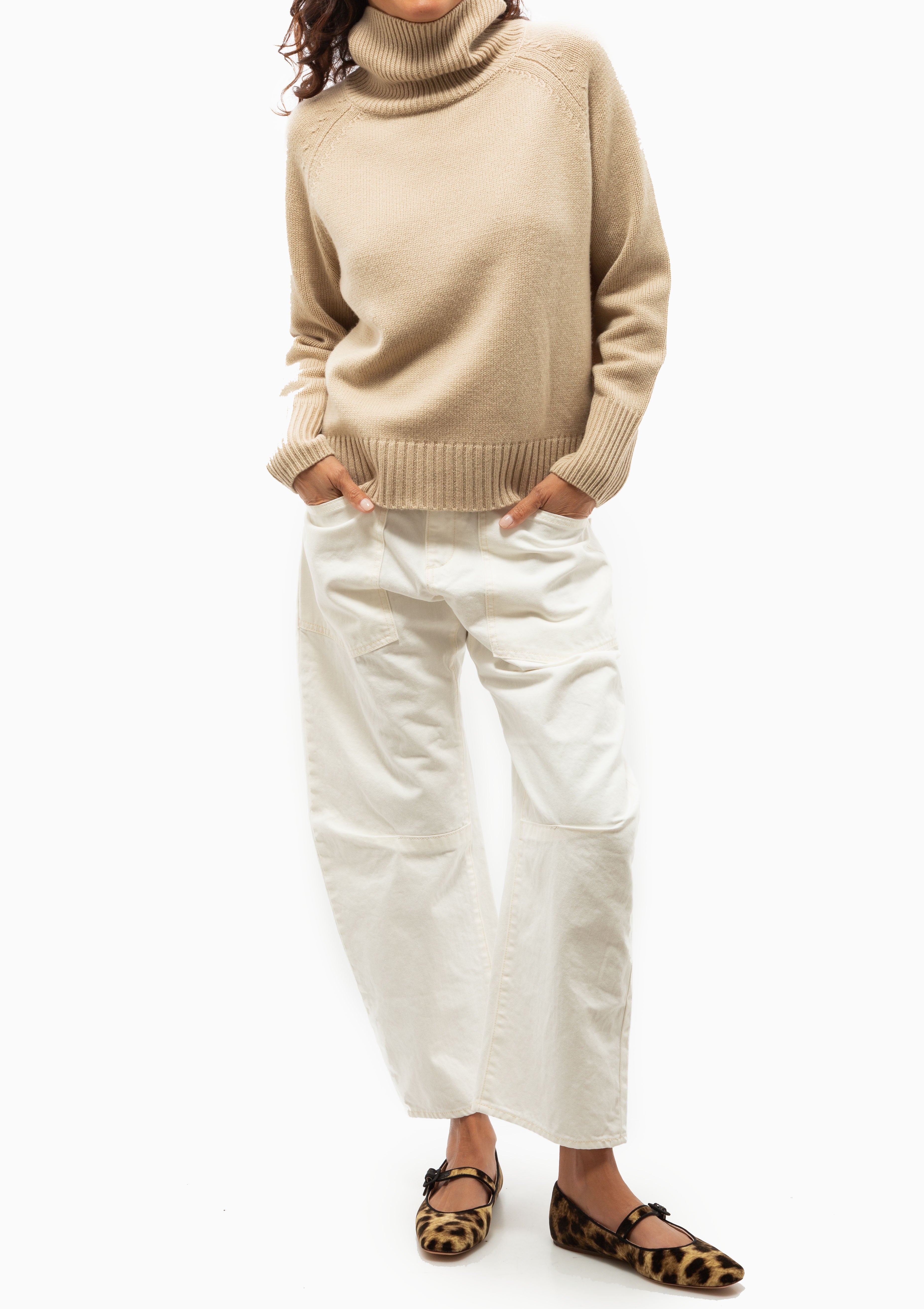 Nili Lotan Shon Jean Cream. Available at Diani
