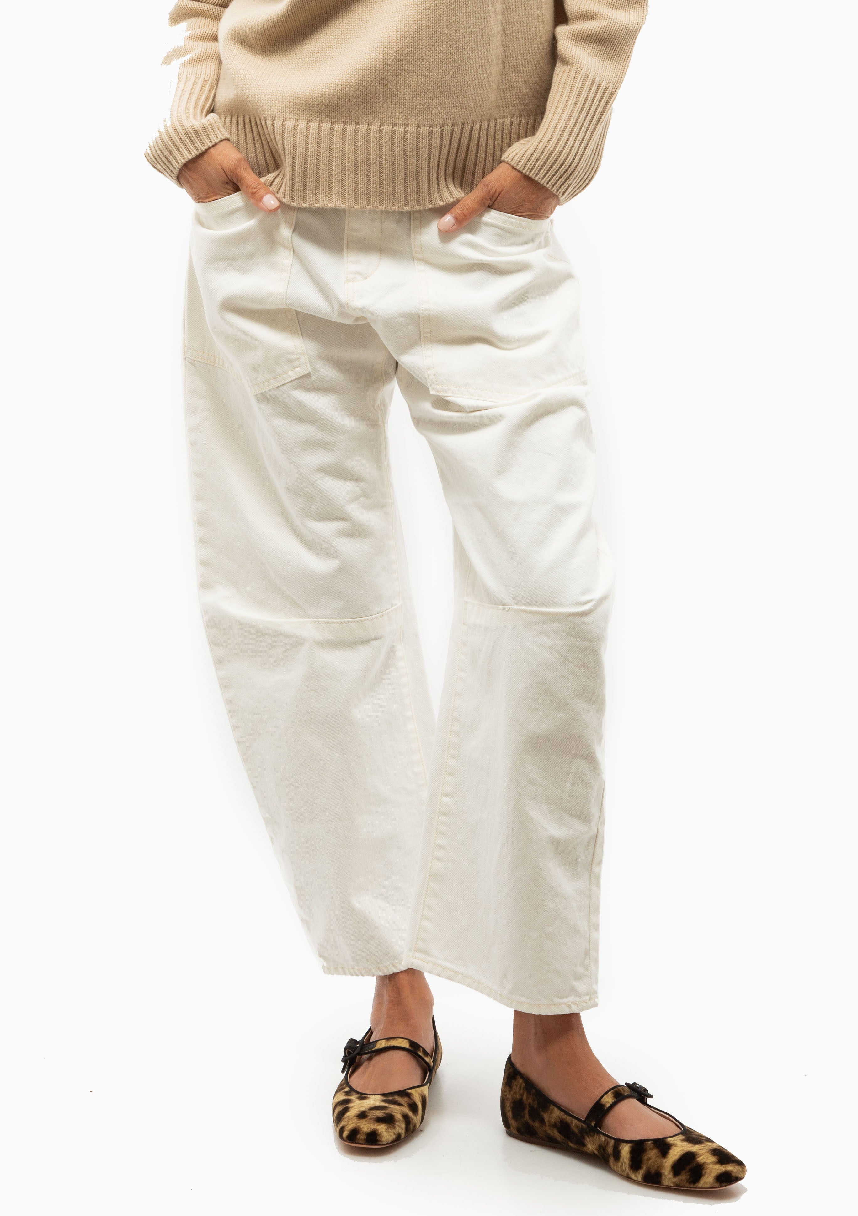 Nili Lotan Shon Jean Cream. Available at Diani.